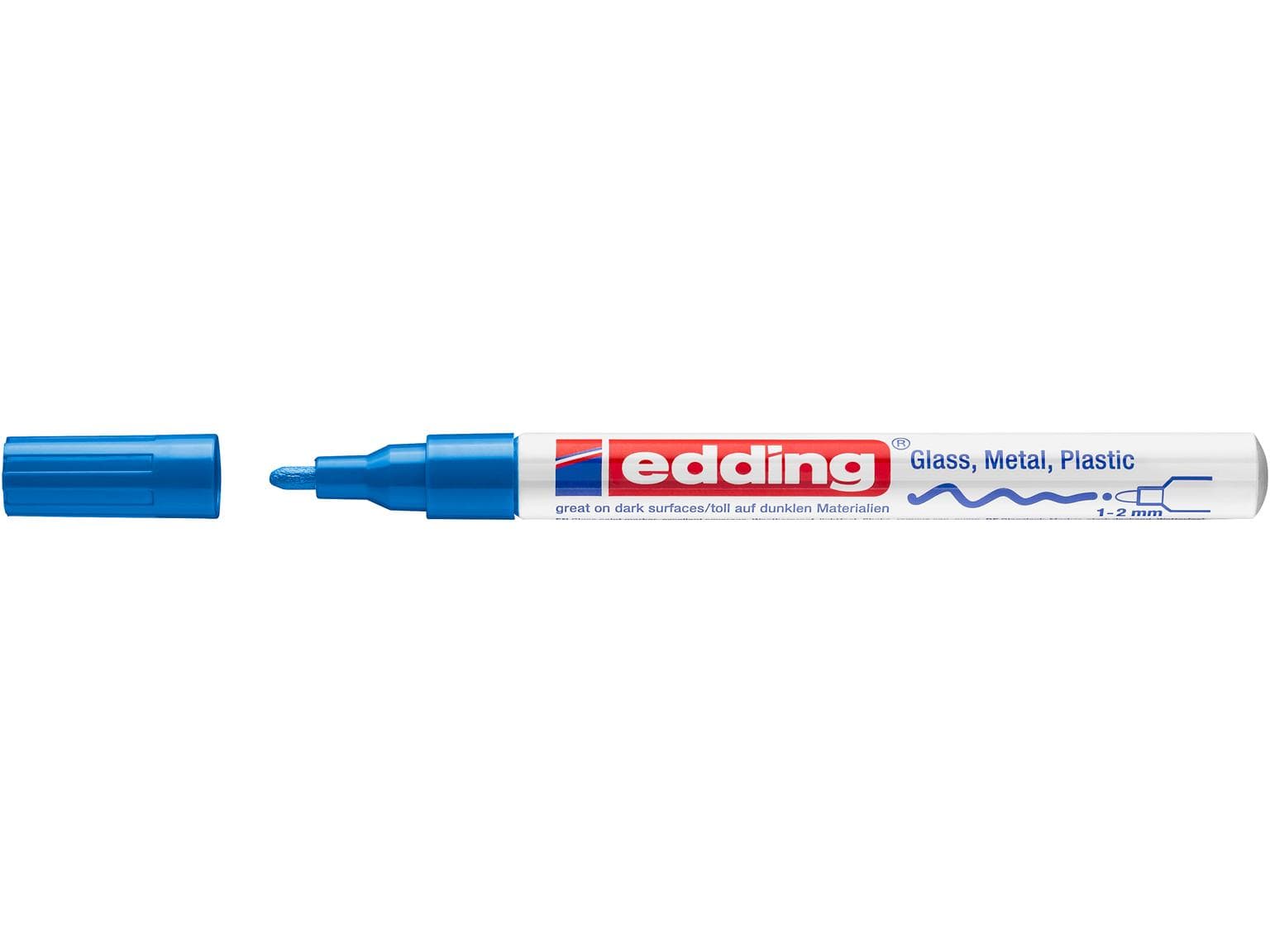 edding Lackmarker 751-CREA blau Rundspitze 1-2mm