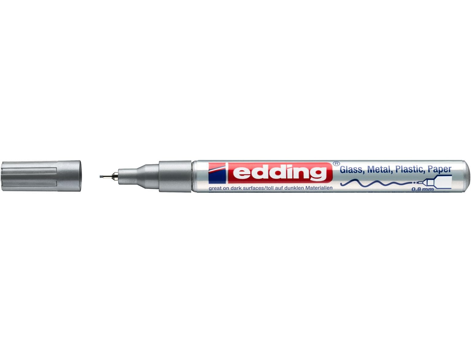 edding Lackmarker 780-CREA silber Rundspitze ca. 0.8mm