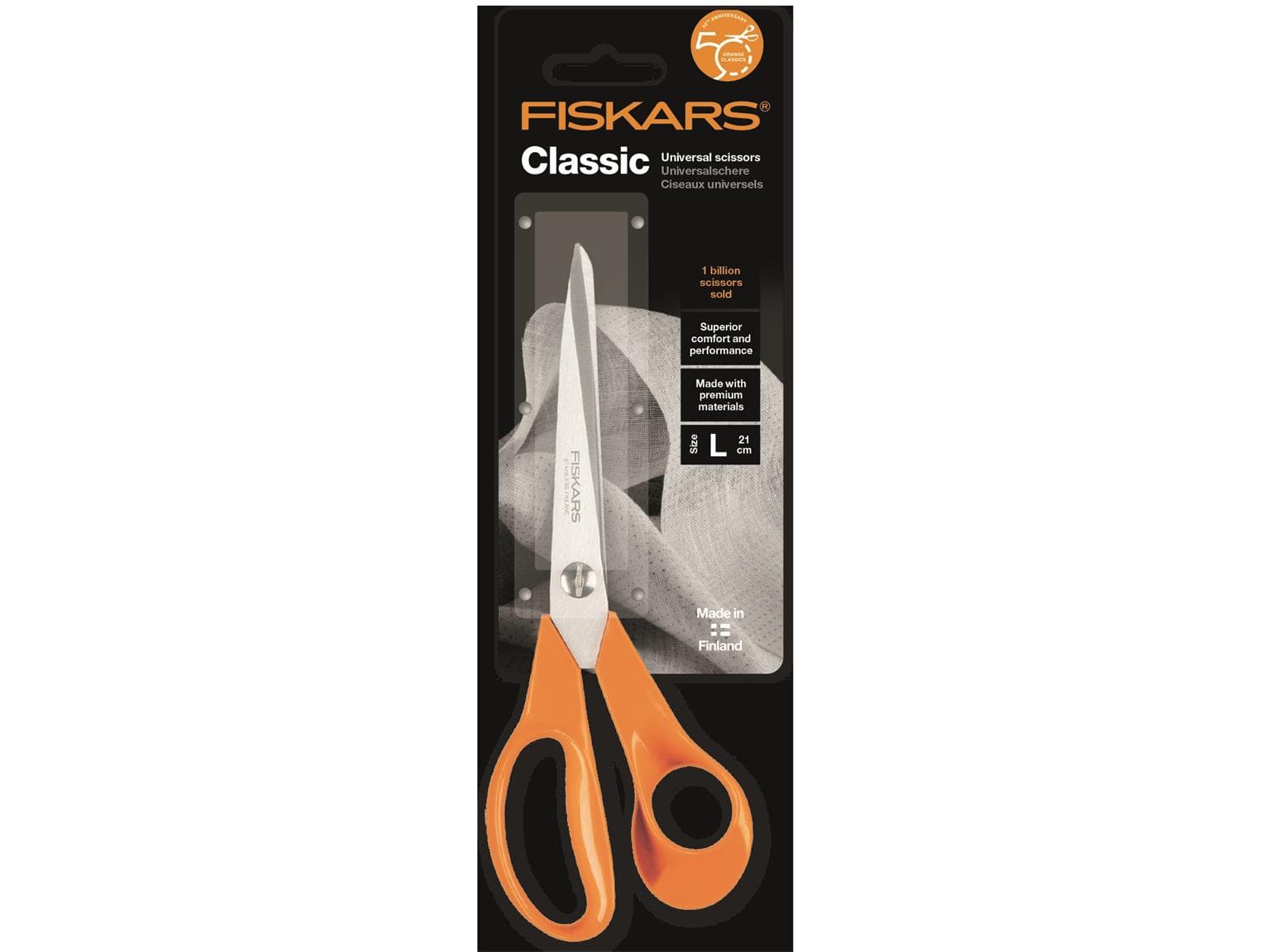 Fiskars Schere Univ Classic 21cm für Rechtshänder