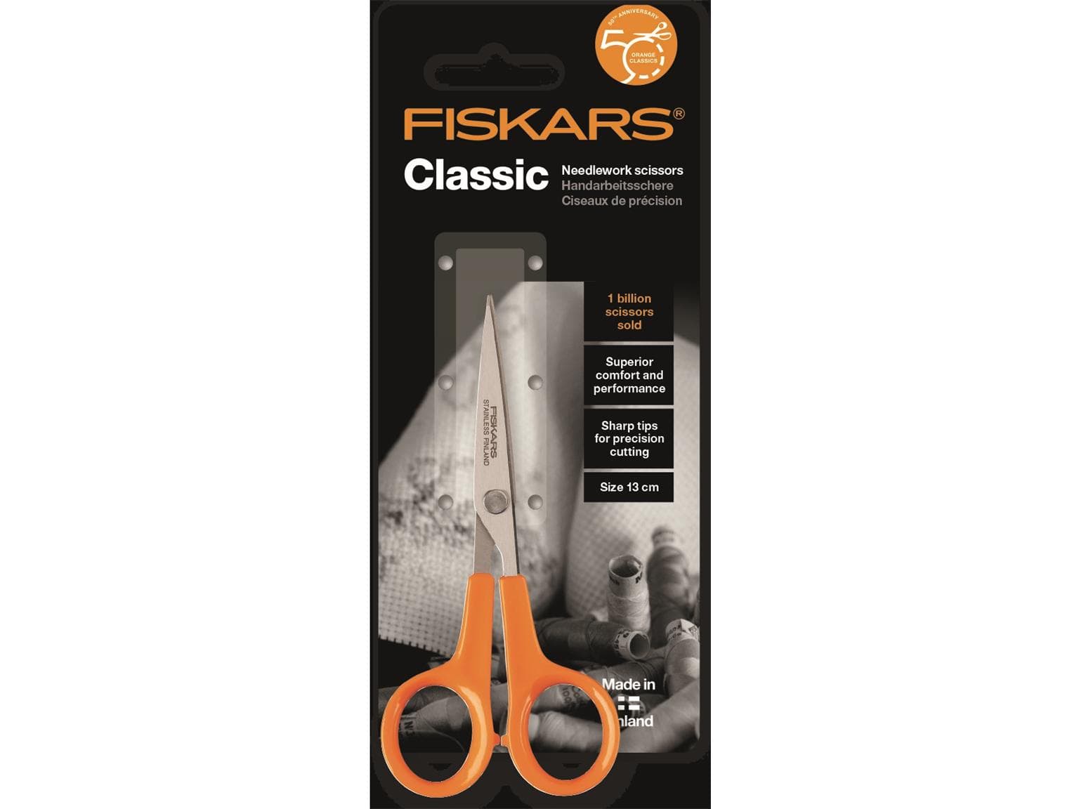 Fiskars Handarbeitsschere 13cm für Rechts- und Linkshänder