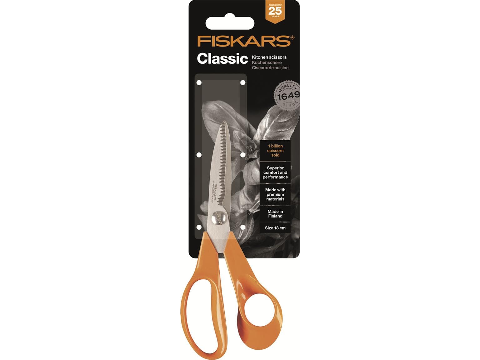 Fiskars Schere Küche orange