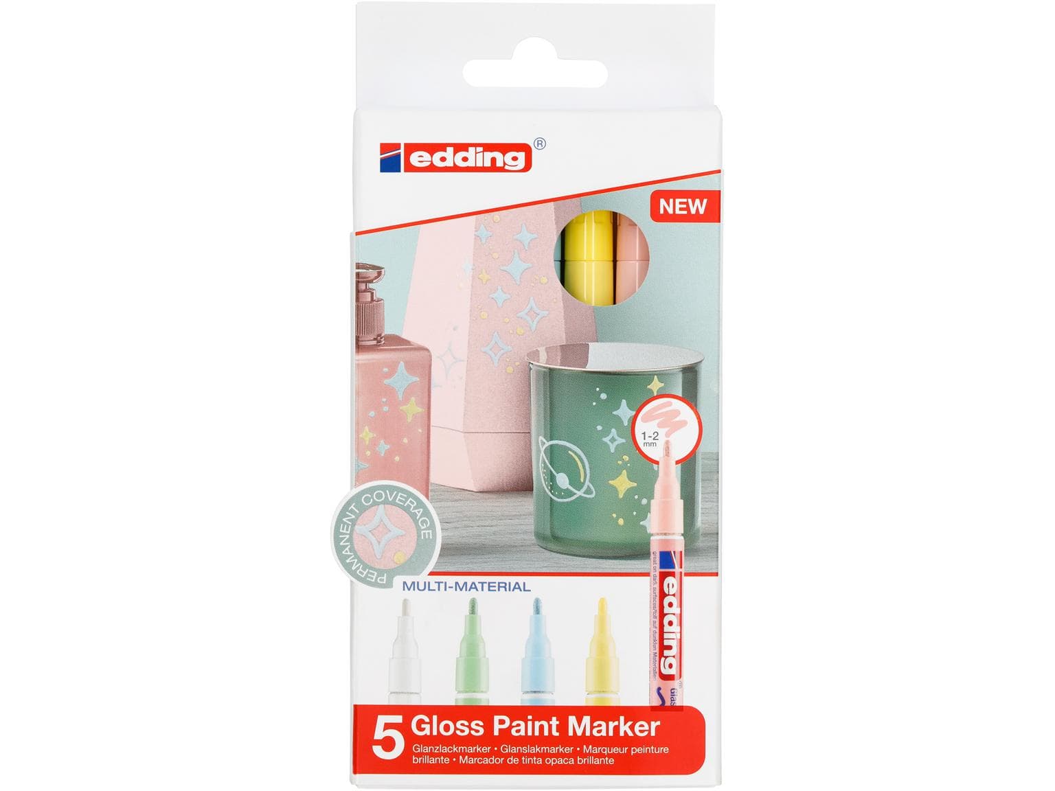 edding Lackmarker 751-CREA E-5 pastell Rundspitze 1-2mm