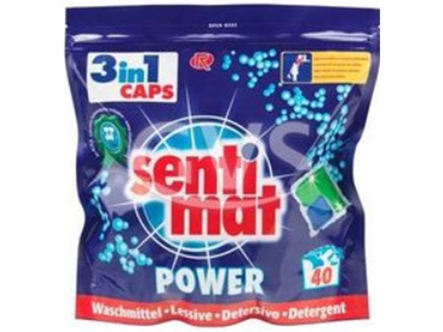 Premium-Waschmittel für Weißwäsche sentimat power Caps 3in1 - 40 WL