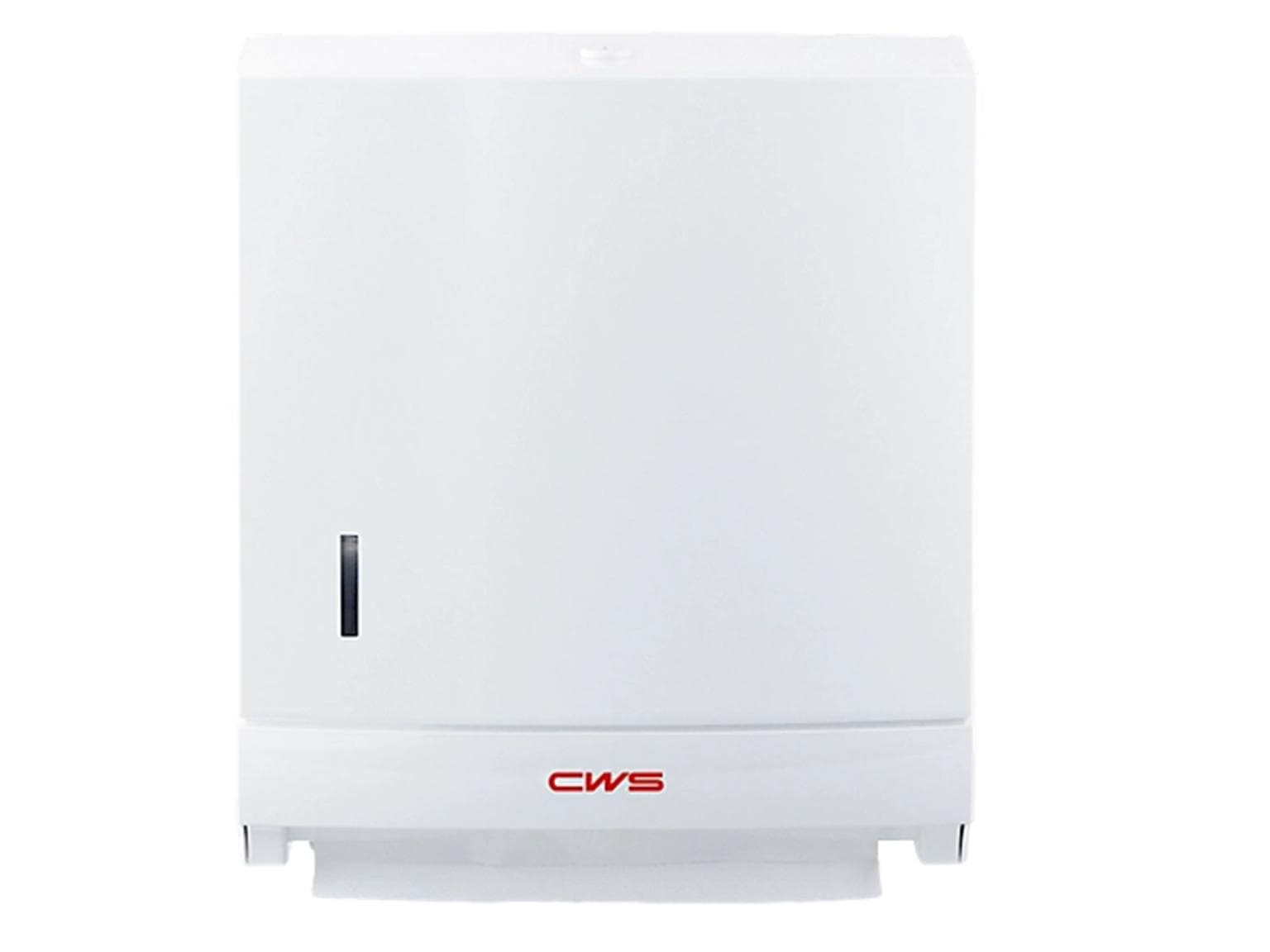 Falthandtuchspender CWS Paradiese 579 x 299 x 140 mm, weiss, mit Schloss