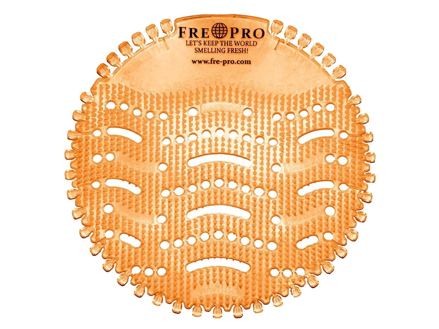 Urinalsieb aus Kunststoff, parfümiert, orange, Duft: Mango