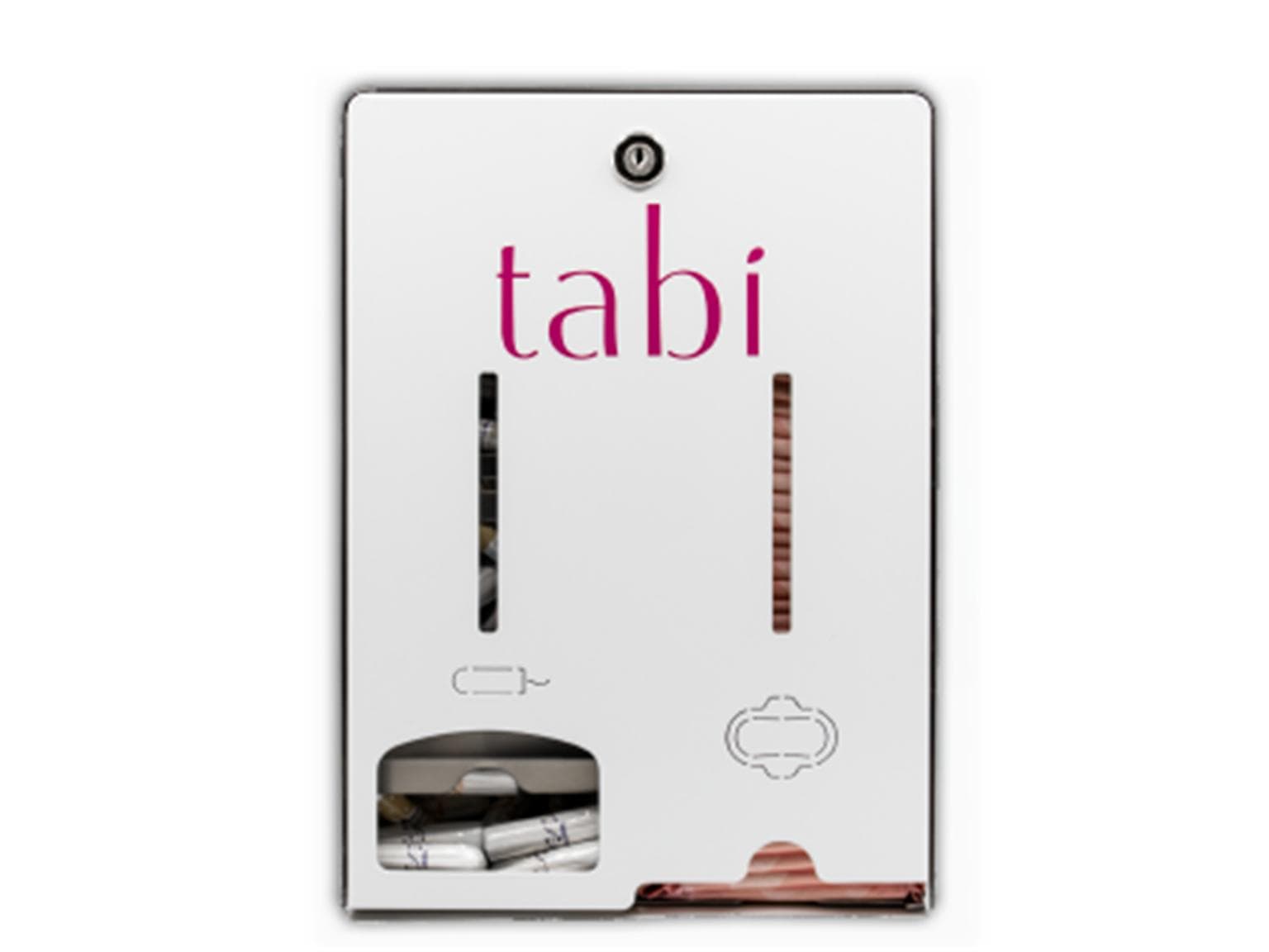 Spender für Binden und Tampons, weiss, Maße: 213 x 302 x 93 cm (B x H x T)