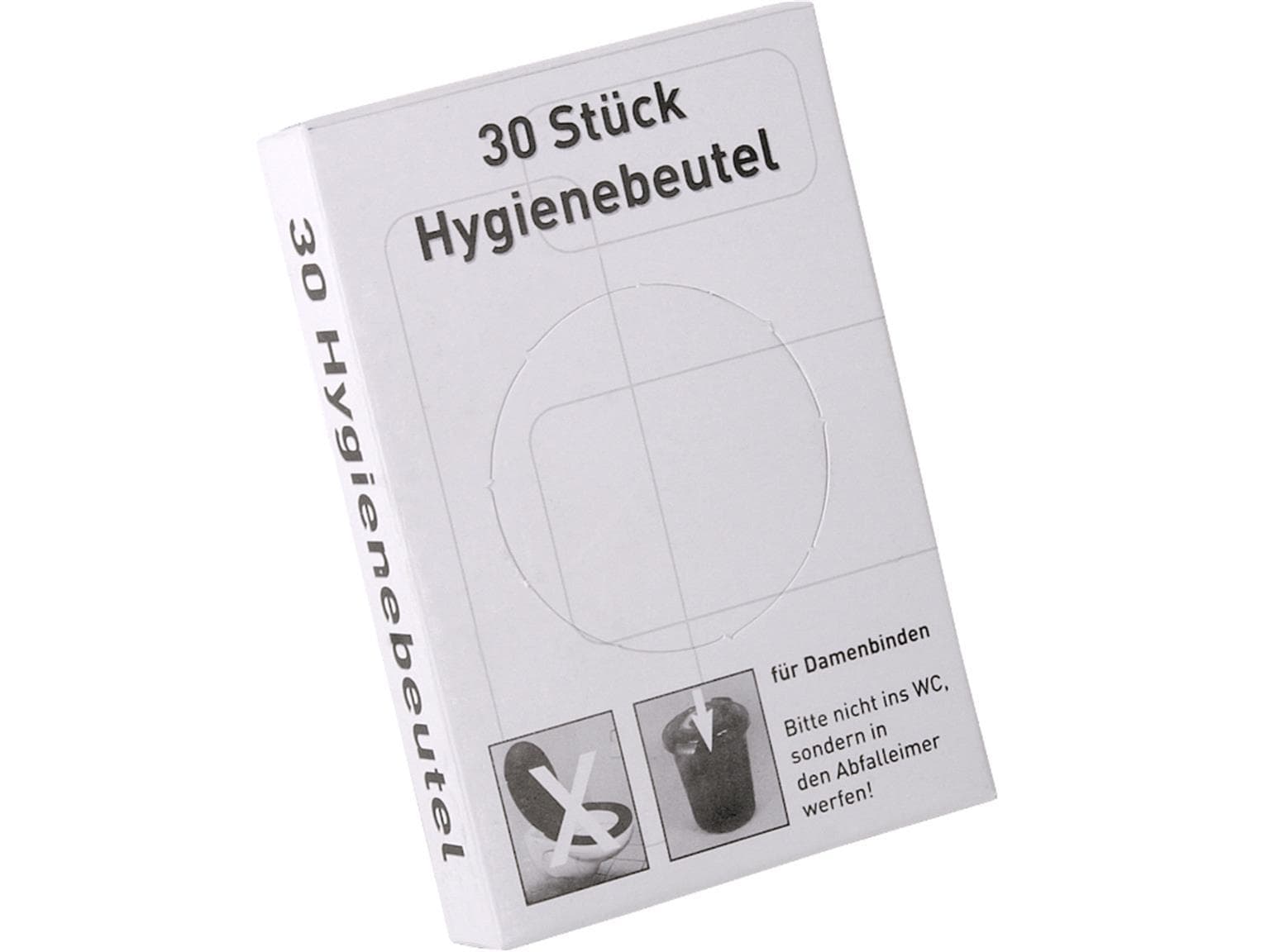PE- Hygienebeutel, weiss, Beutelmasse: 8 x 6 x 25.5 cm
