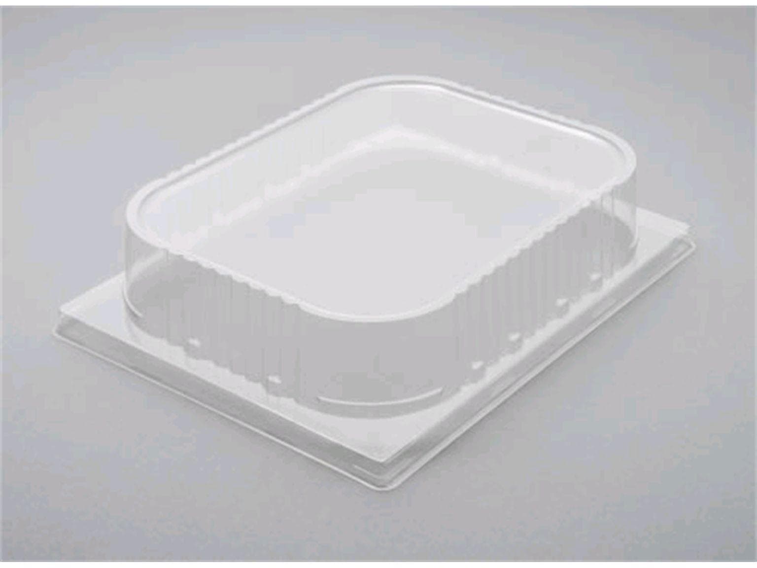 Behälterdeckel für Eiscrème aus PVC, transp, 370 x 266 mm, Höhe 75 mm