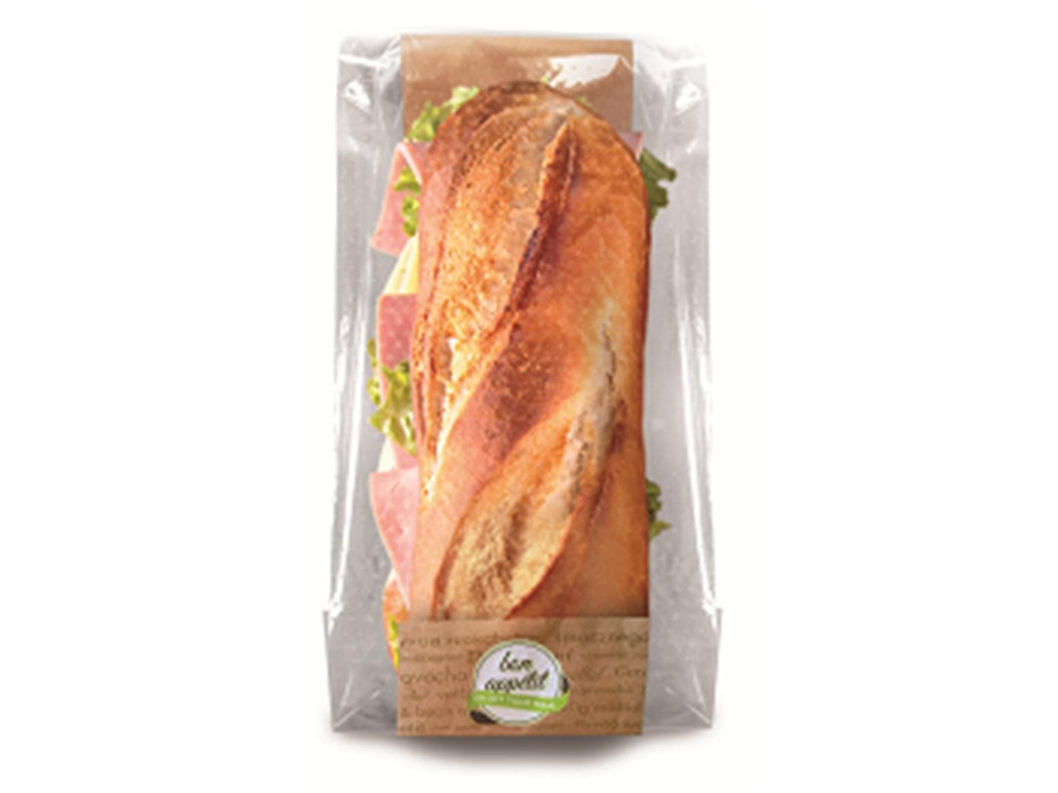 Snack Range XXL Pano Razor, Kraft braun fettdicht + Sichtfenster aus