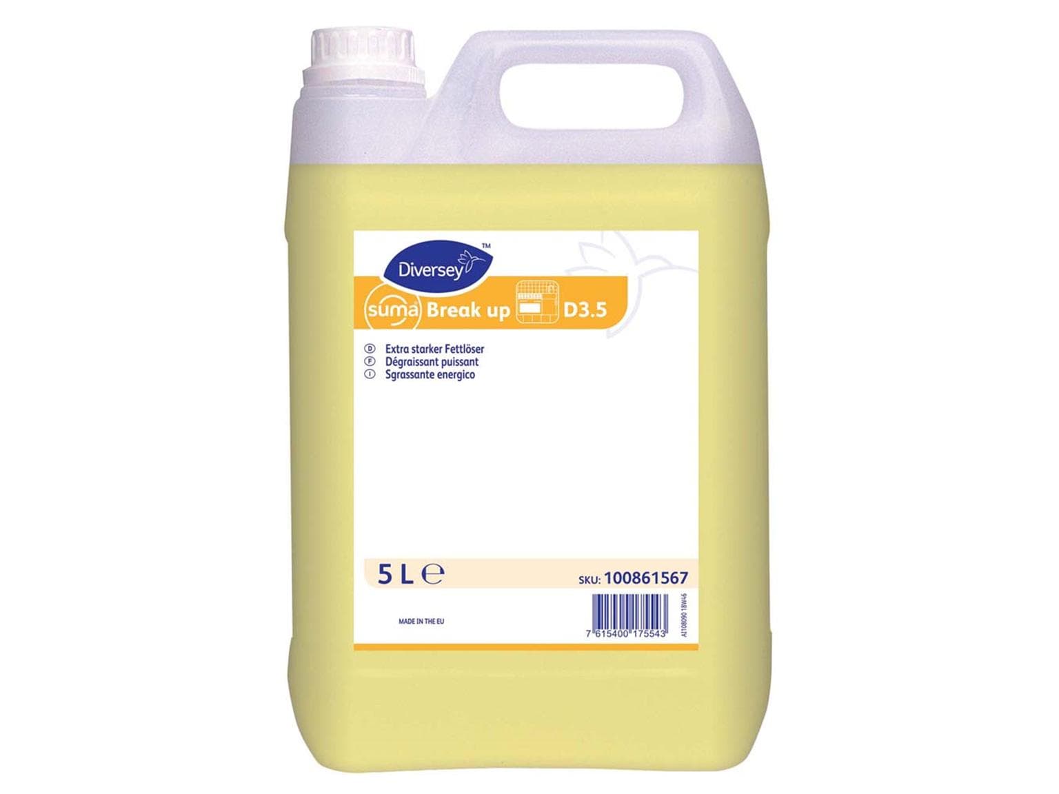 Suma Break up D3.5, detergente grasso, extra forte, sicuro per alluminio