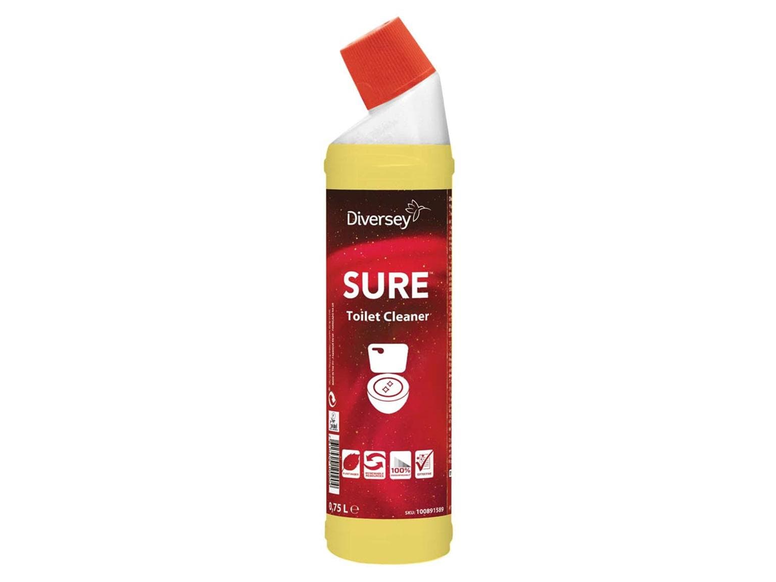 Toiletten- und Urinalreiniger Diversey SURE Toilet Cleaner, 6 x 750ml Flasche