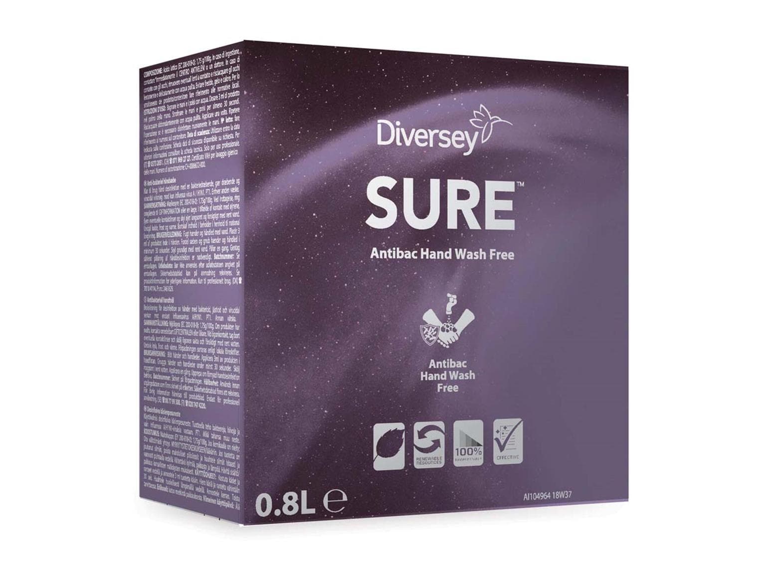 Sure Antibac Hand Wash Free, 6 x 500 ml Flasche