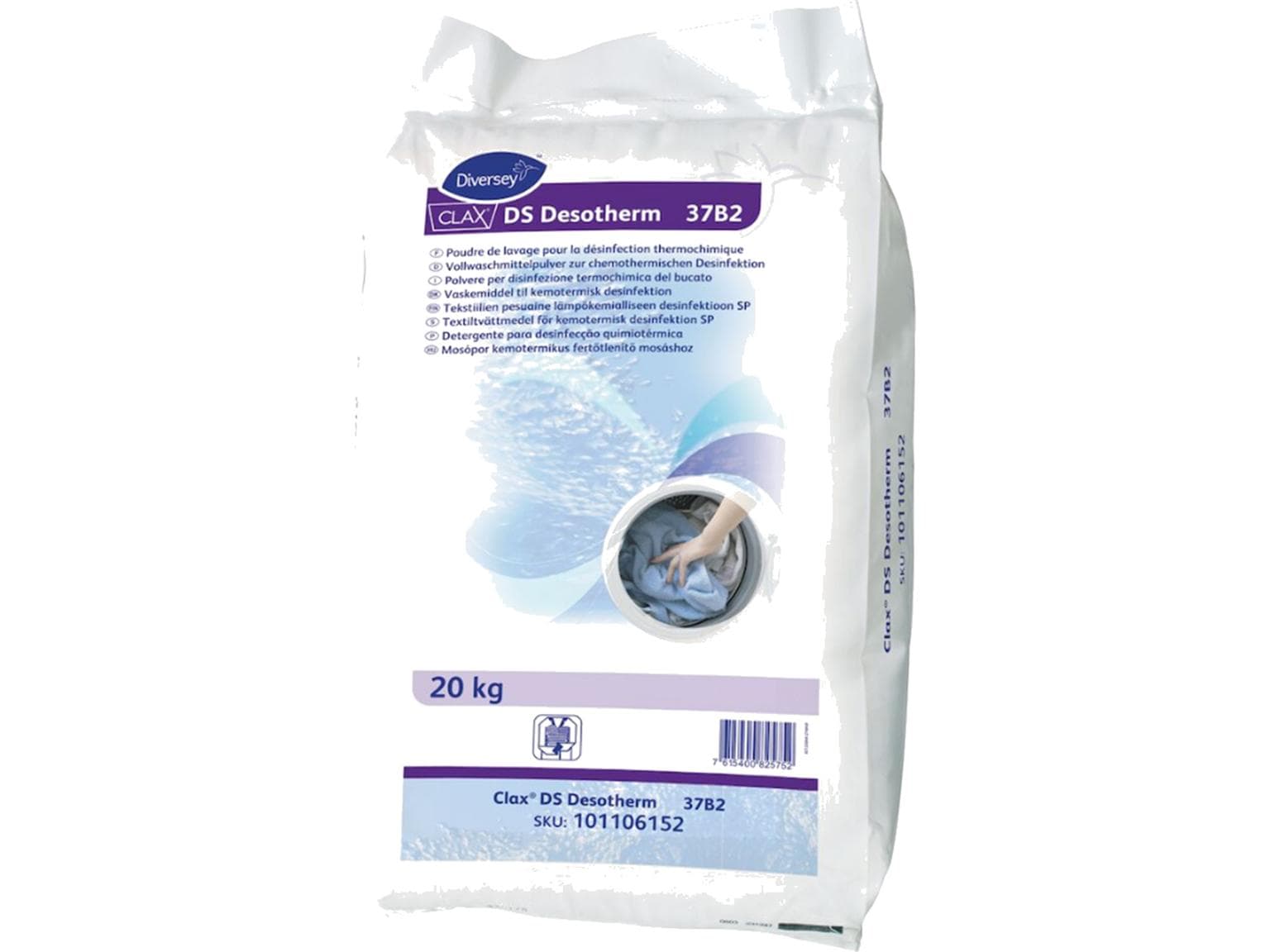 Clax DS Desotherm, hochwirksames Hygiene-Waschmittel 40 - 95 °C mit