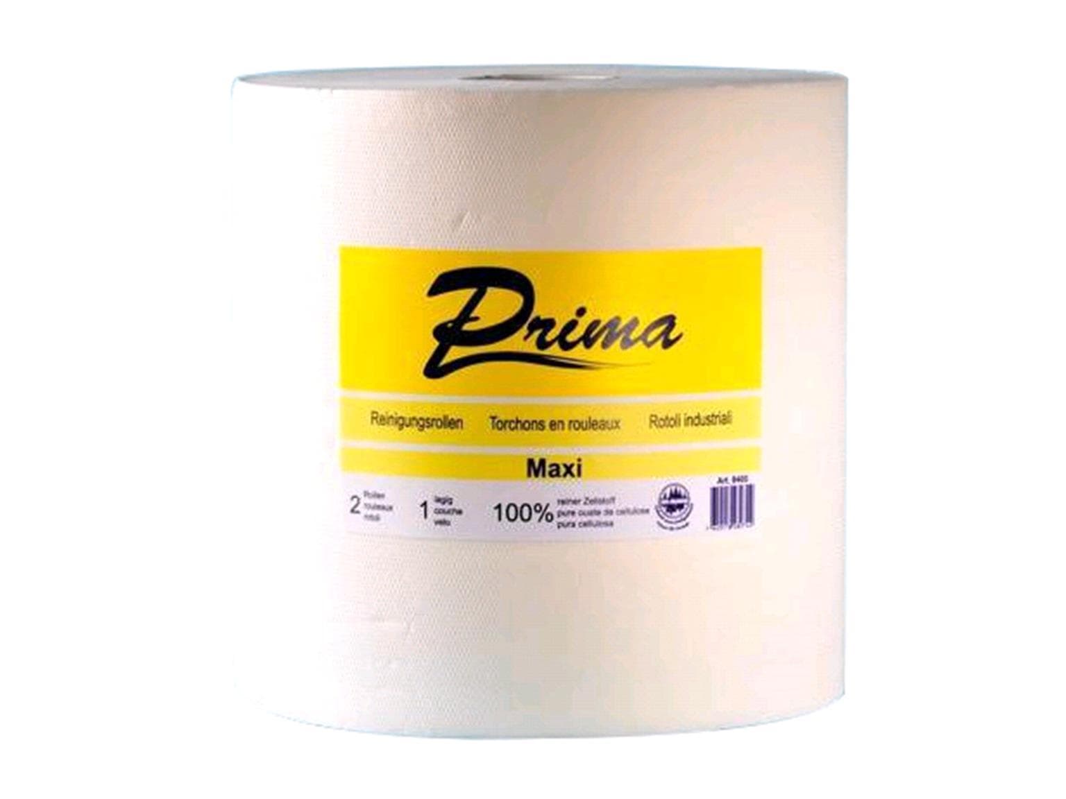 Putztuchrollen Maxi, Coupon 29 x 38 cm, 650 lfm weiss 1-lagig, 100 % Zellstoff