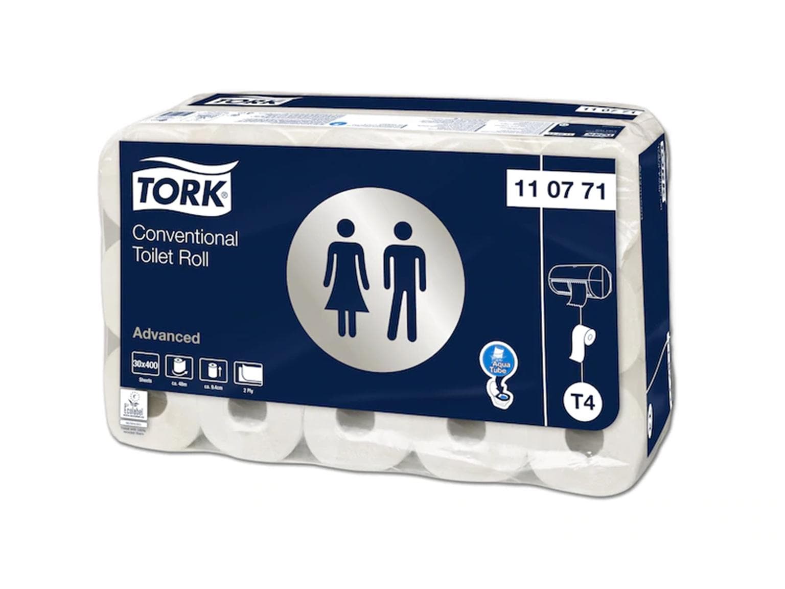 WC-Papier Tork Advanced (T4), 2-lagig hochweiss, 400 Coupons (9.4 x 12 cm)