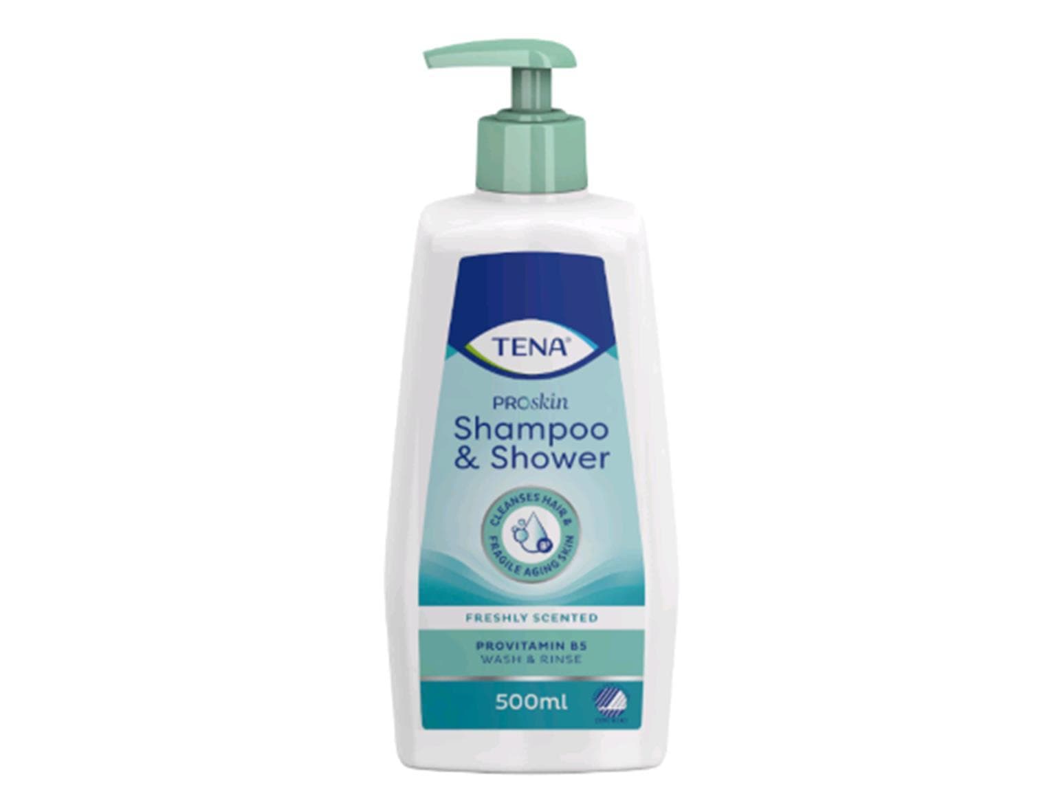 TENA Shampoo & Shower, 500 ml, Gel und Shampoo mit doppelter Funktion