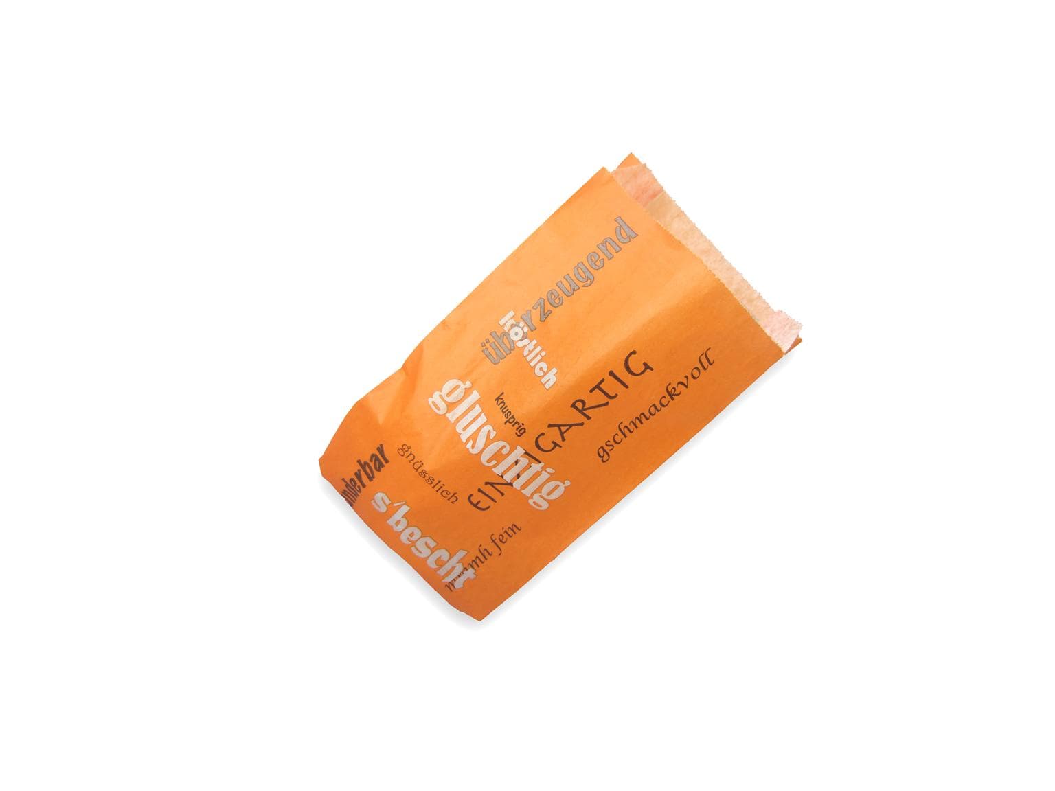 Seitenfaltenbeutel gebl. Kraft 35 gm2 12 x 5 x 23 cm, K1, Druck: 4-seitig,