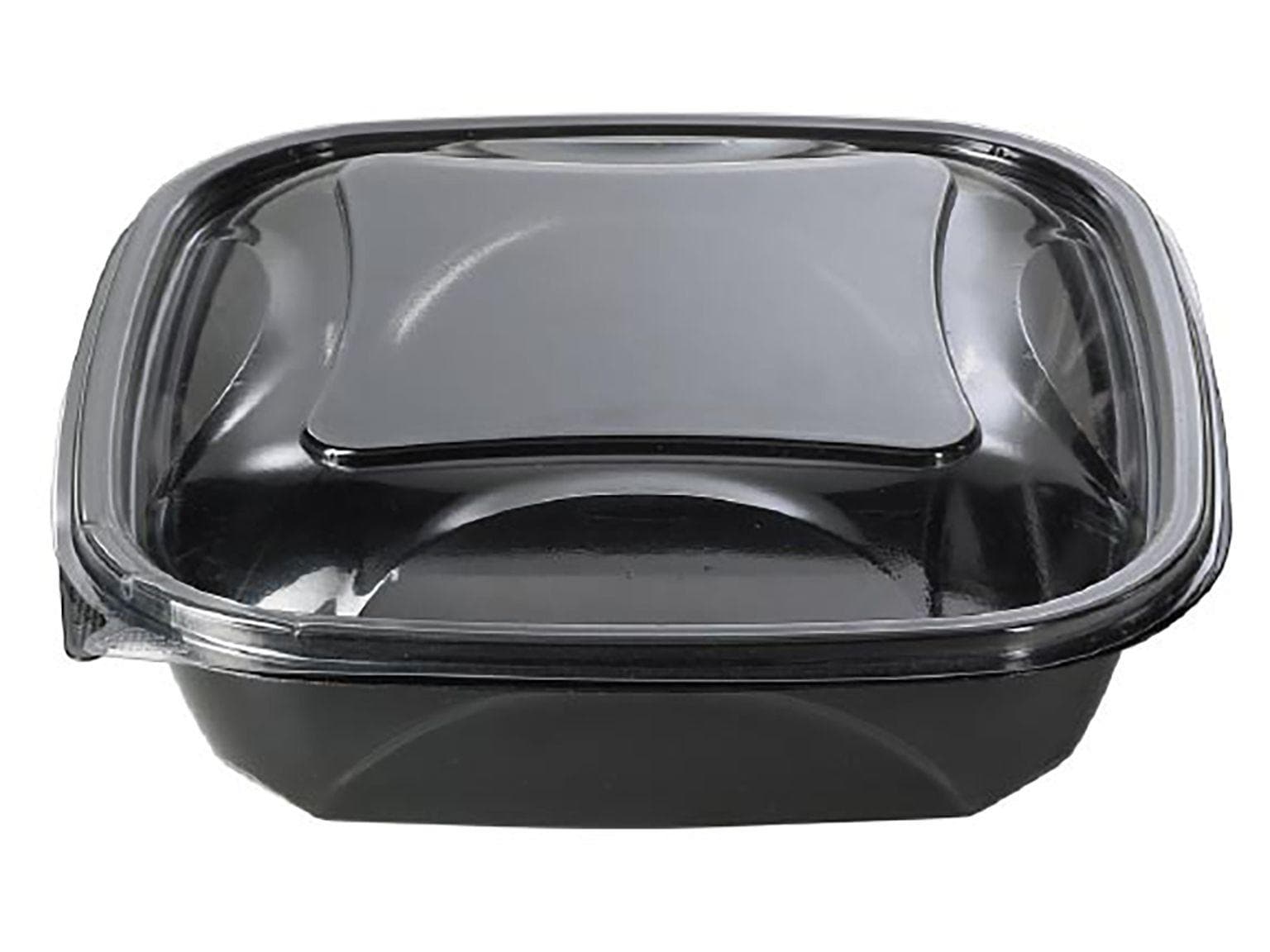 Salatschalen quadratisch, 375 ml, 125 x 125 x 53 mm, schwarz
