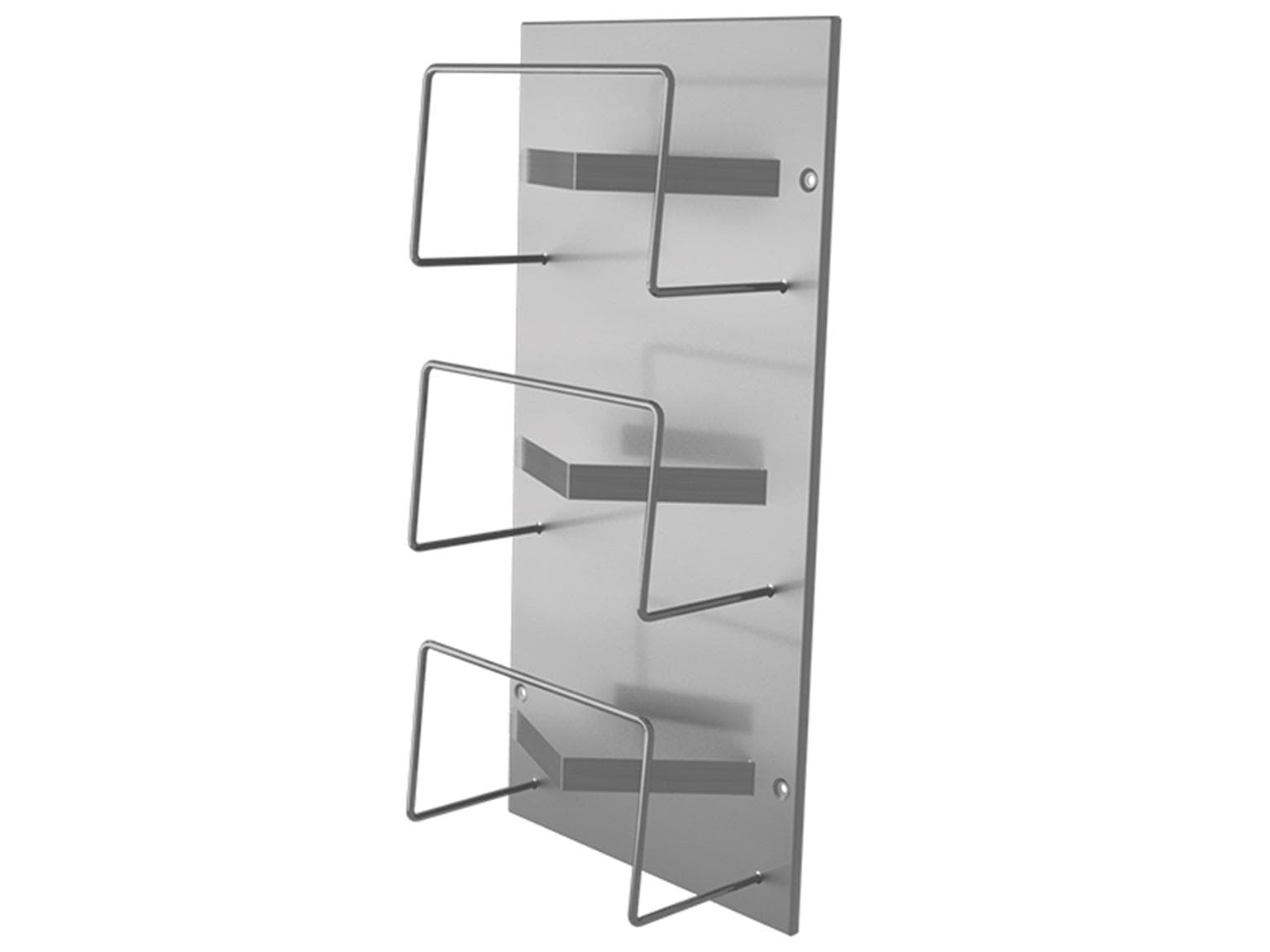 Handschuhboxenhalterung für 3 Boxen Wandhalter 3BF, Edelstahl, geschliffen