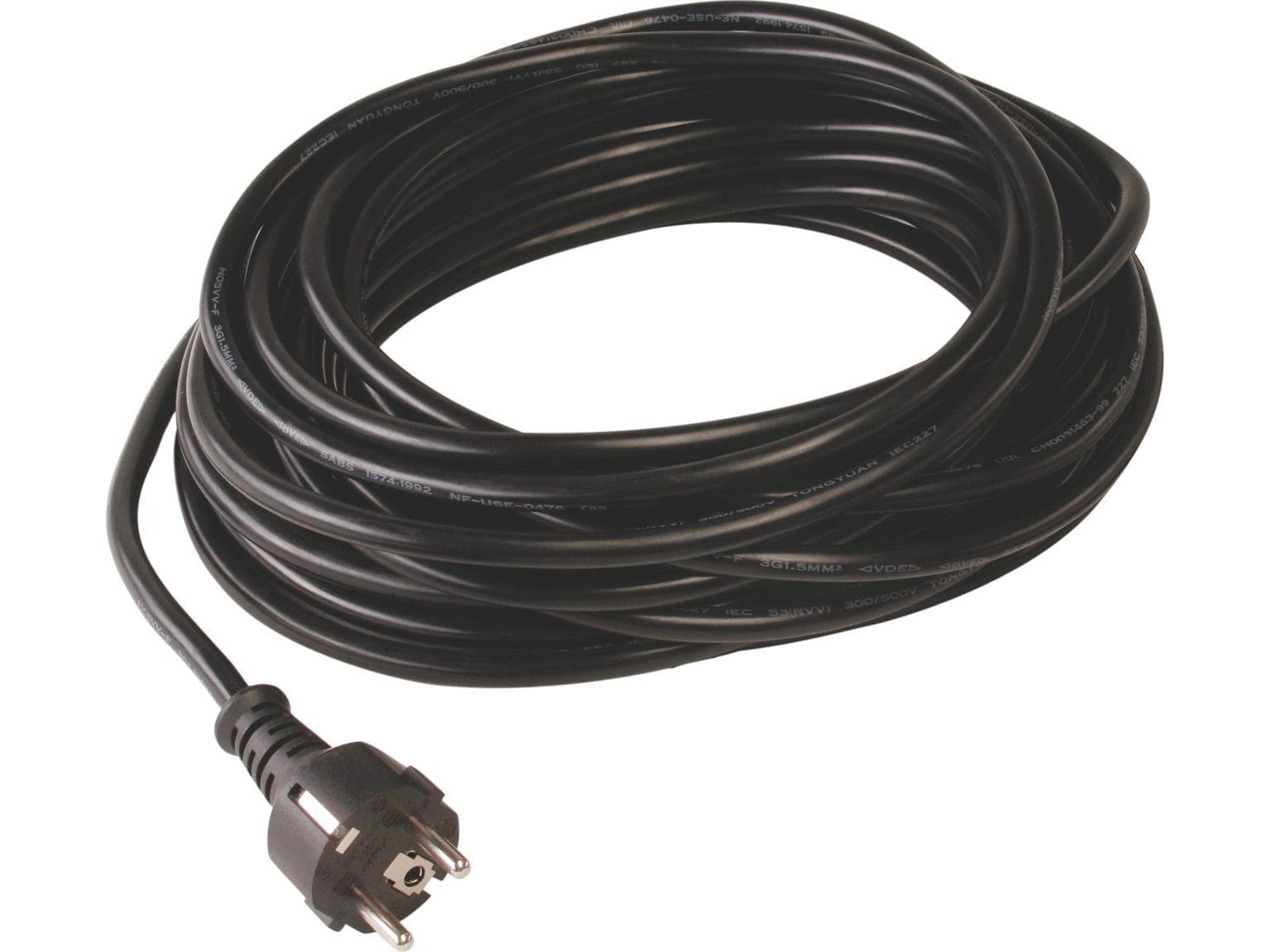 DUPLEX Kabel und schwarzer Schukostecker