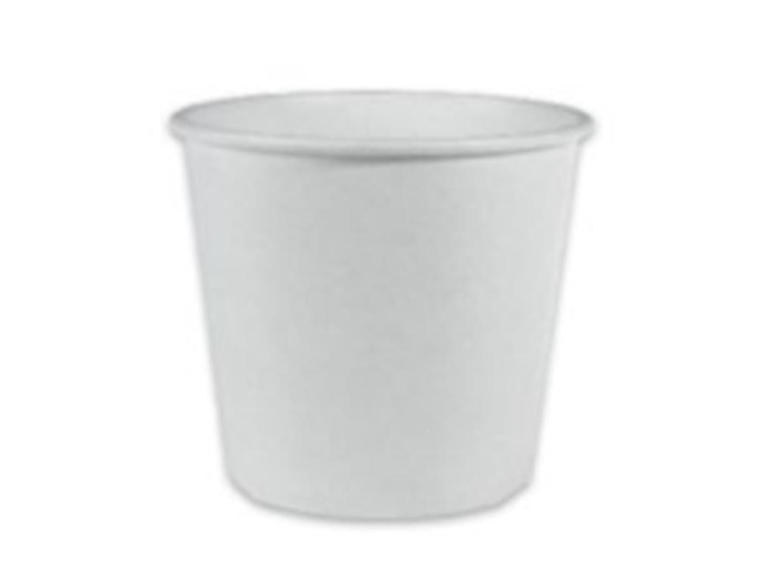 Kaffeebecher aus Hartpappe, 1 dl, weiss feste Qualität, einwandig, Ø 62 mm