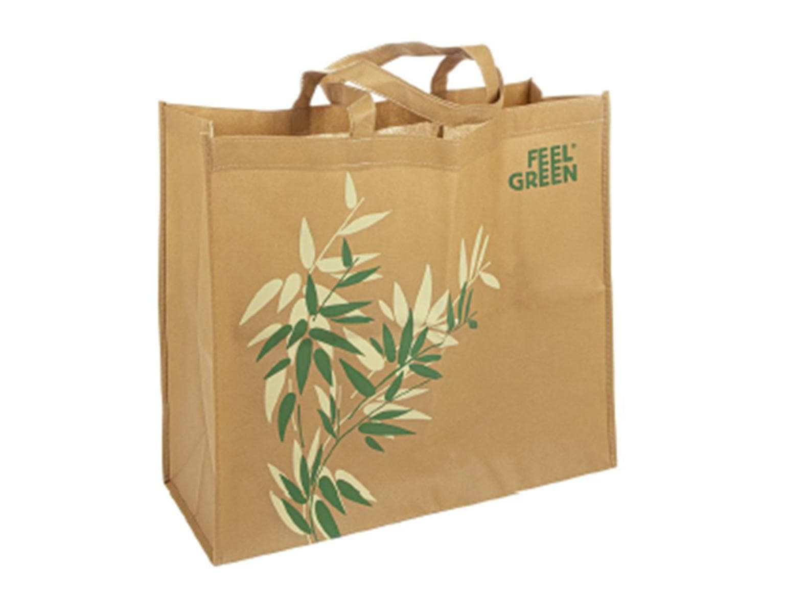 Tragetasche aus Vliesstoff 80 gm2, 45 + 20 x 40 cm, mehrfach verwendbar,