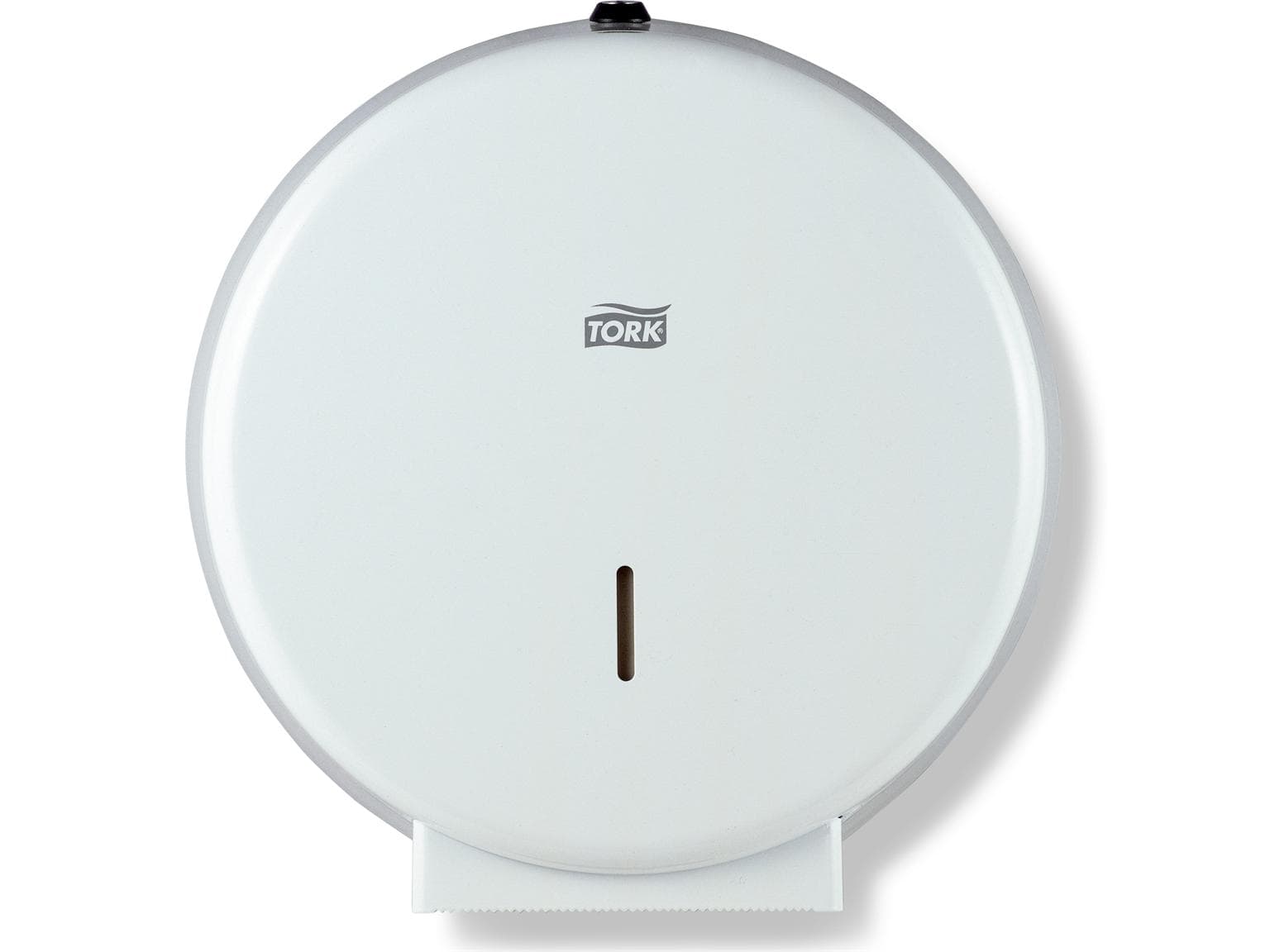 WC-Papier Spender  für Jumborollen T1 Metall weiss, B 316 x T 117 x H 322 mm