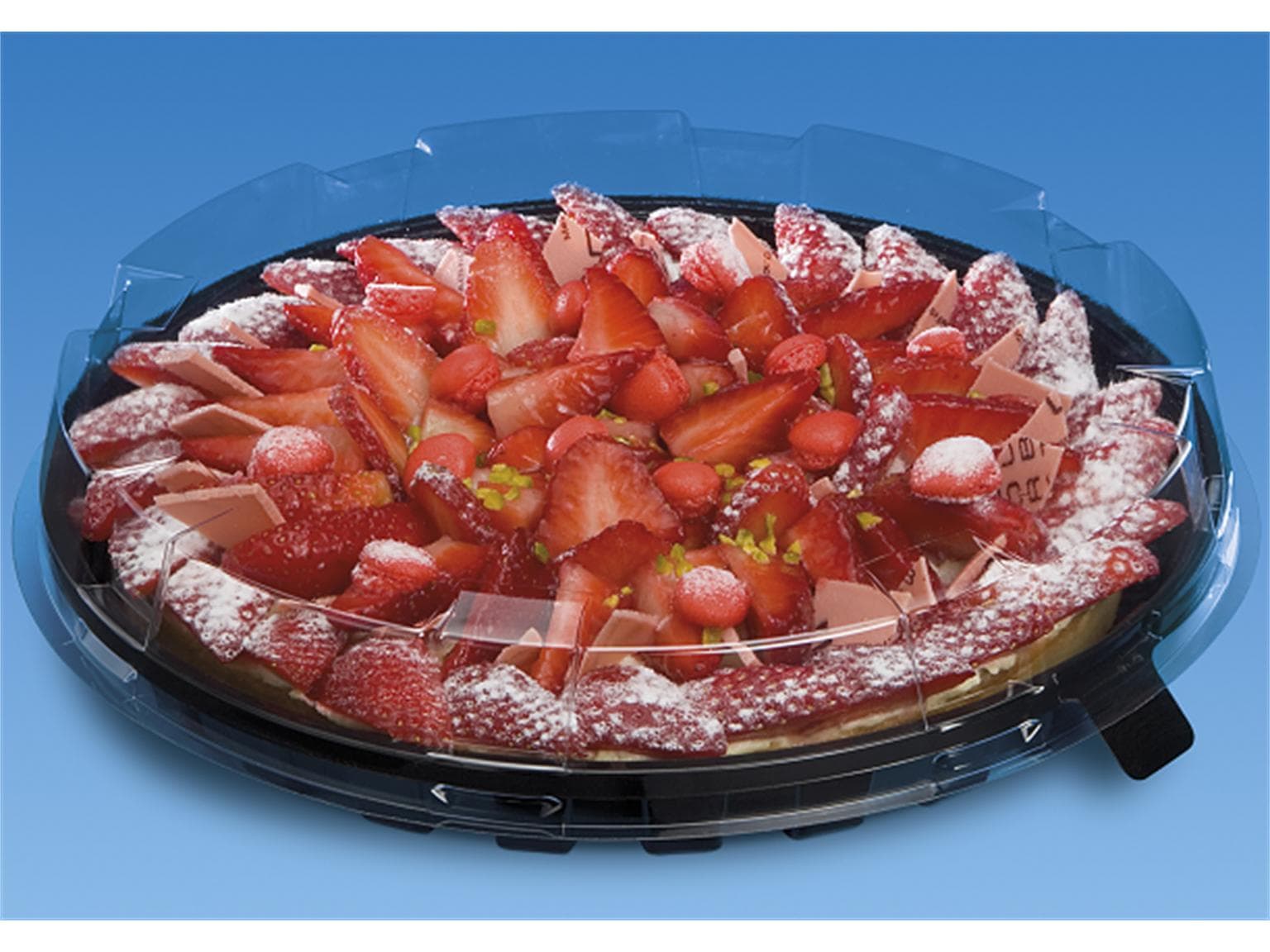 Haube zu Kuchen- und Tortenplatte aus PET/rPET, Ø 240 mm - Höhe 30 mm