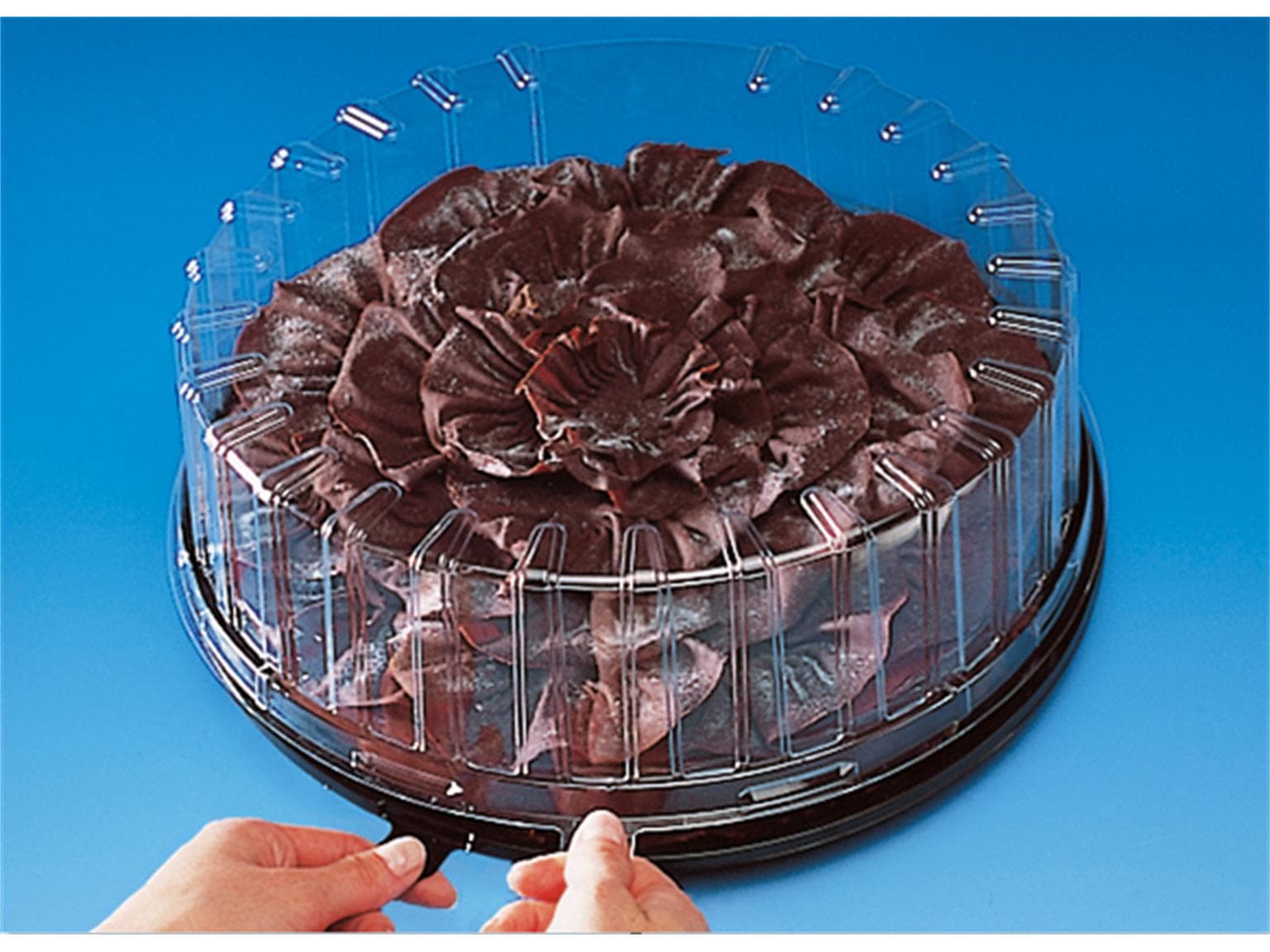 Haube zu Kuchen- und Tortenplatte aus PET/rPET, Ø 240 mm - Höhe 60 mm