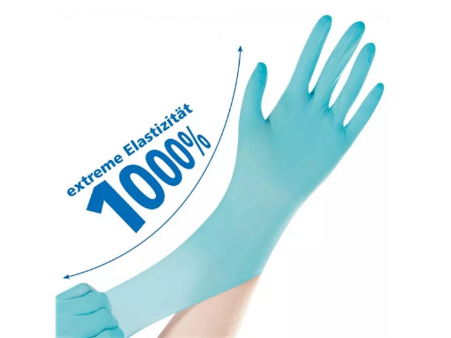 Neoprenhandschuhe NEO STRETCH PRO, Grösse L,puderfrei, türkis, Länge 24 cm,