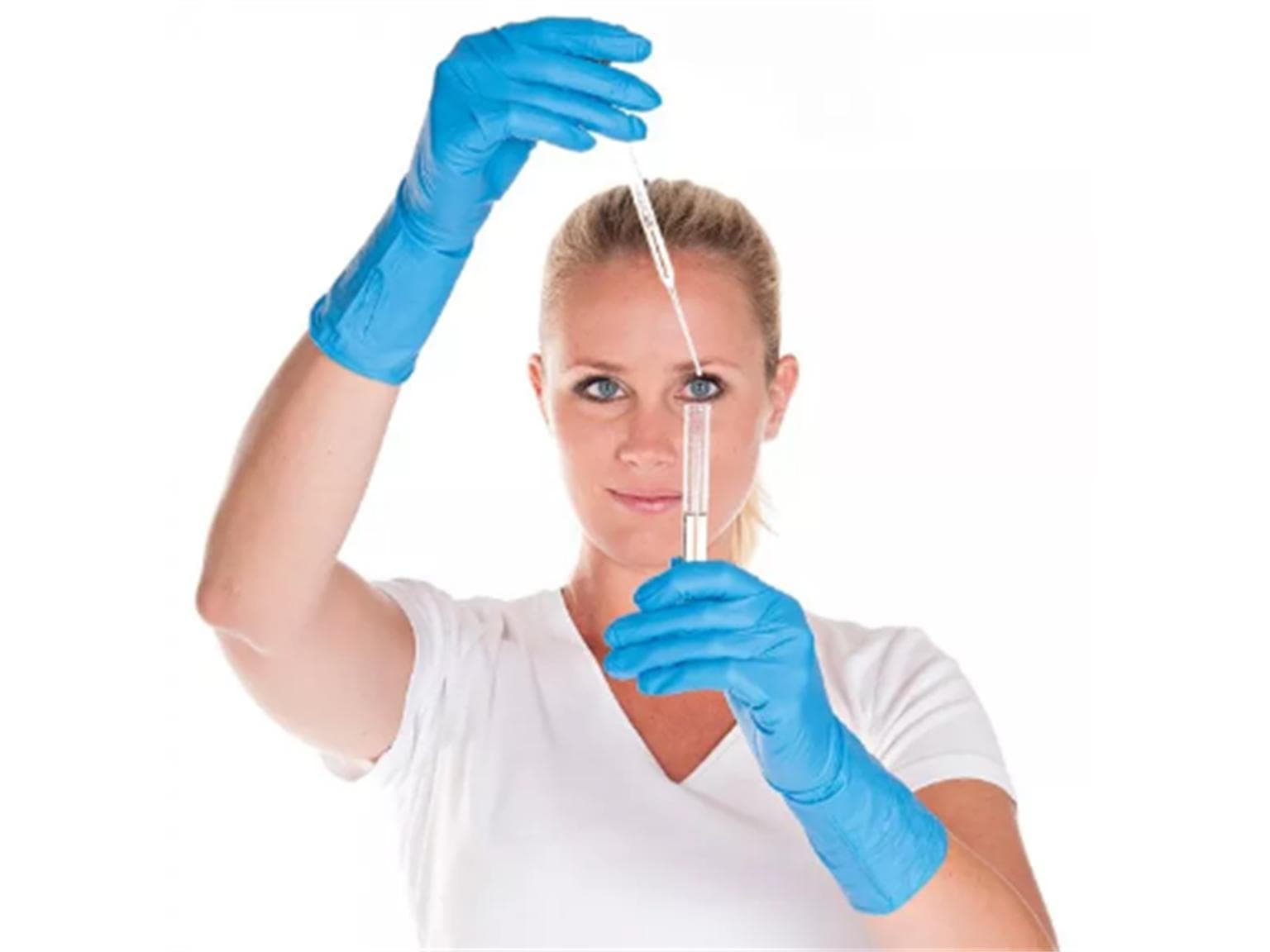 Nitril-Chemikalienschutzhandschuhe, blau Grösse S, puderfrei, "SUPER HIGH RISK"