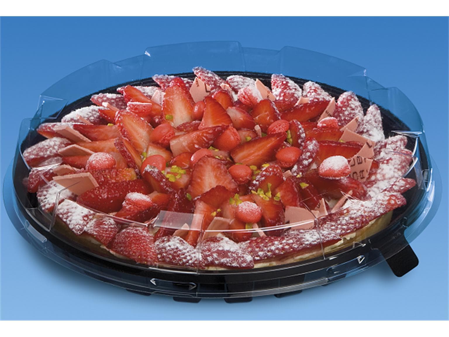 Haube zu Kuchen- und Tortenplatte aus PET/rPET, Ø 255 mm - Höhe 30 mm