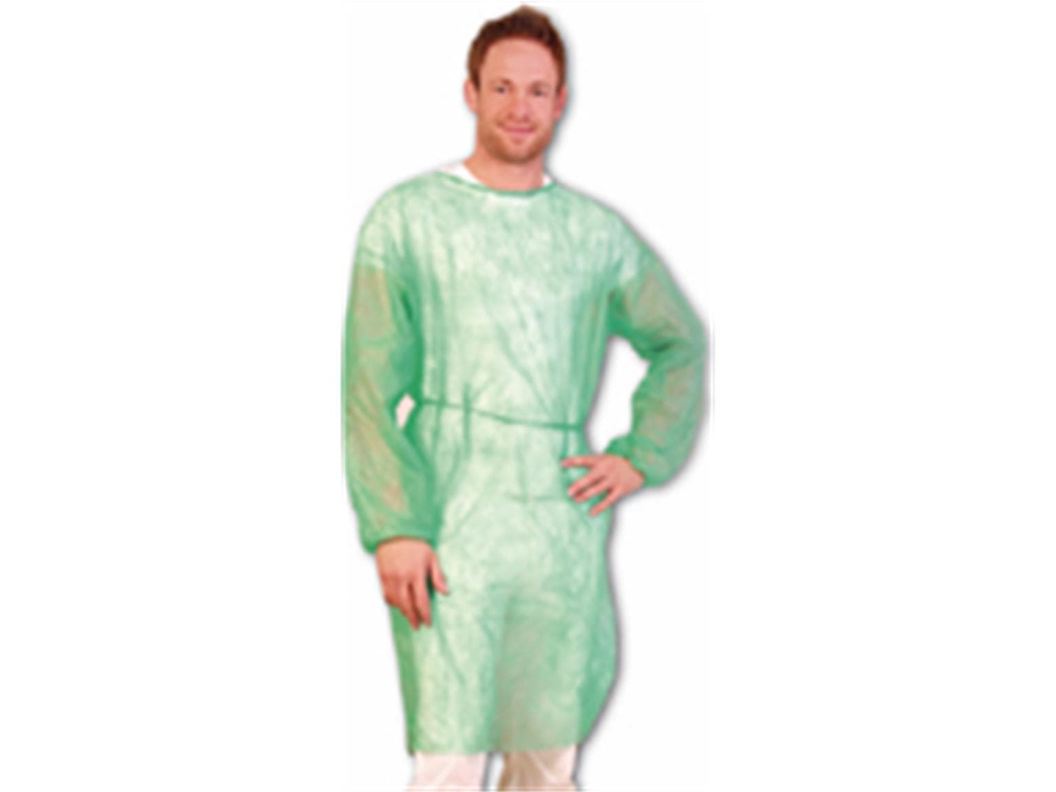 OP-Kittel PP-Vlies 26 gm2, 140 cm Länge x 150 cm Umfang, grün