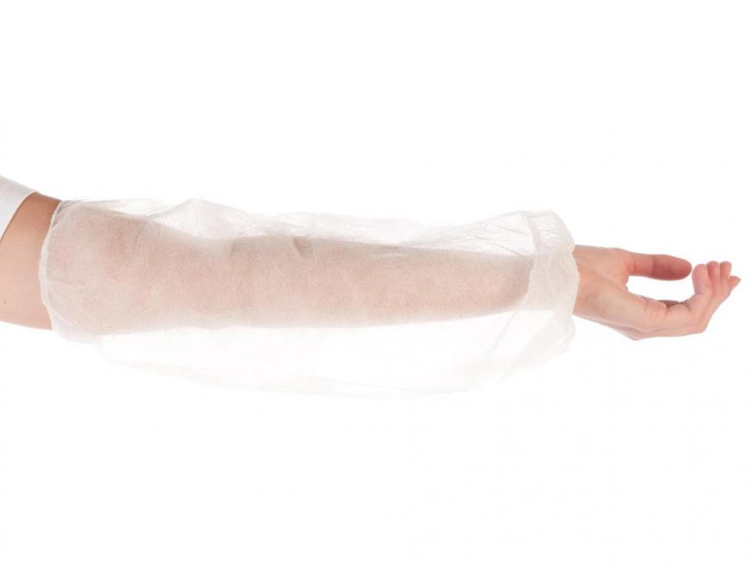 Schutzärmel, weiss, aus PP-Vlies, Länge 45 cm