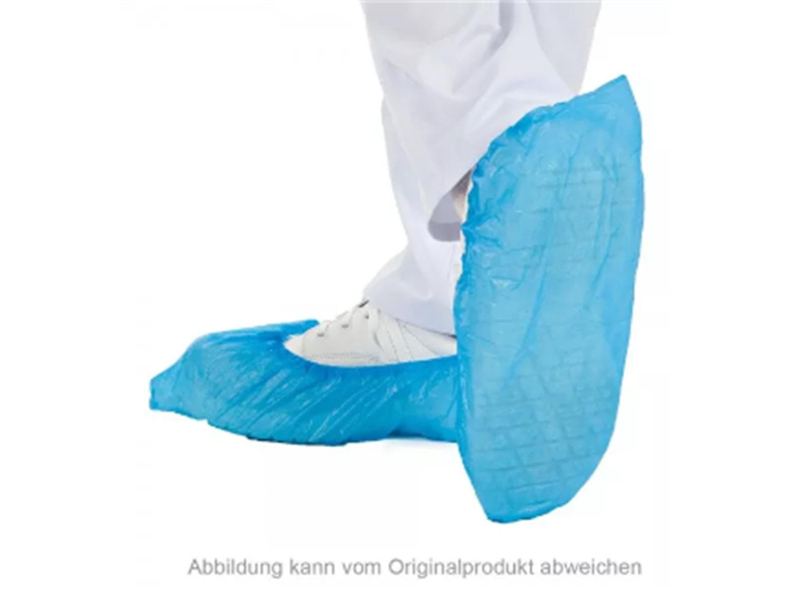 Überschuhe aus Cast Polyethylen (CPE), ca. 25 my, blau,  Länge 41 cm,