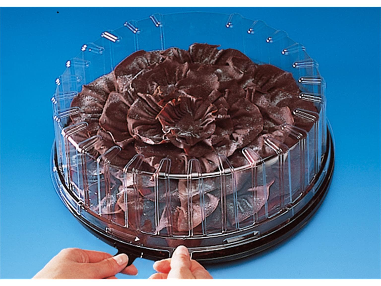 Haube zu Kuchen- und Tortenplatte aus PET/rPET, Ø 285 mm - Höhe 80 mm