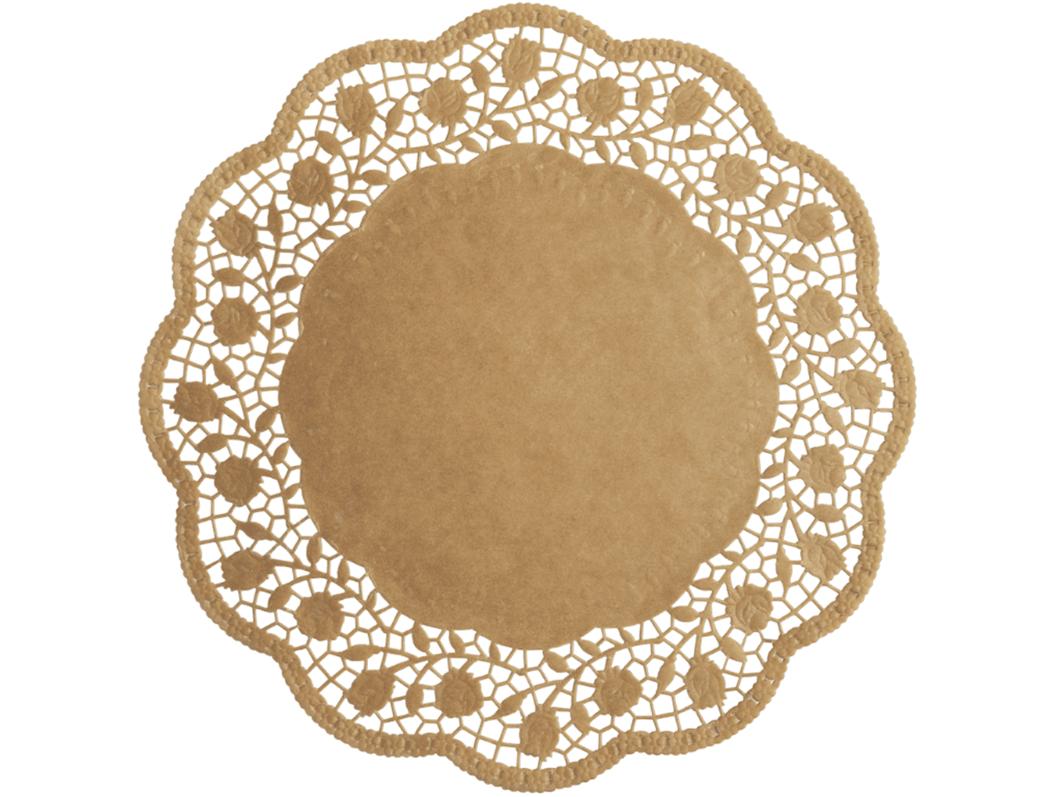 Tortenspitzen ø 30 cm, rund, braun, unbedruckt, unbeschichtet