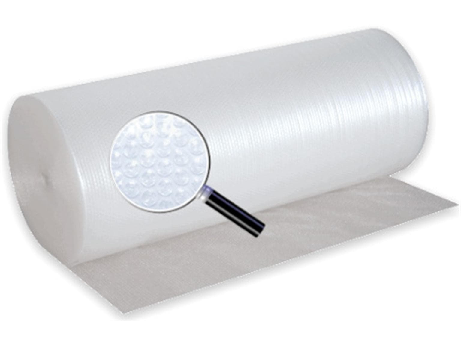 Luftpolsterfolie 80 my, 100 cm x 100 lfm M-Noppe-ø 10 mm, Höhe 5 mm, 2 Schicht