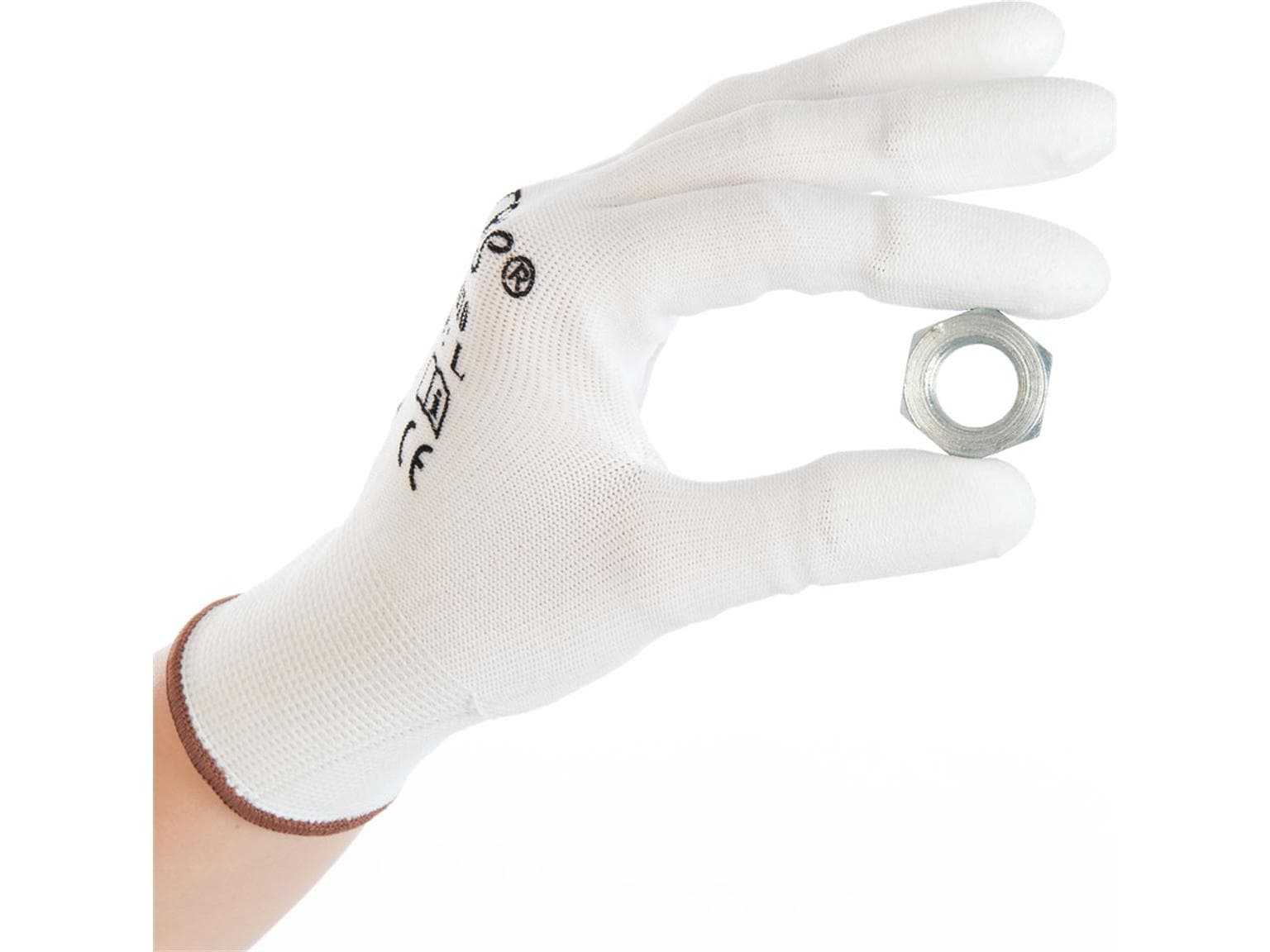 Schutzhandschuhe Hygostar, Nylon-Fein- strick mit PU-Fingerspitzenbeschichtung