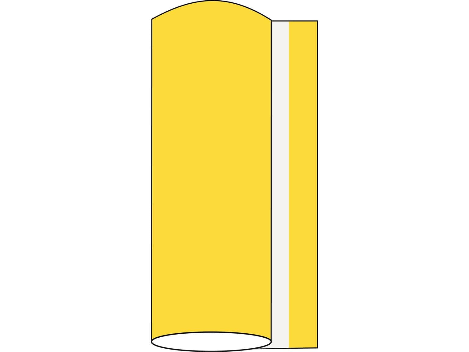 Tischläufer Airlaid, 40 cm x 24 lfm, sonnengelb, Perforation nach
