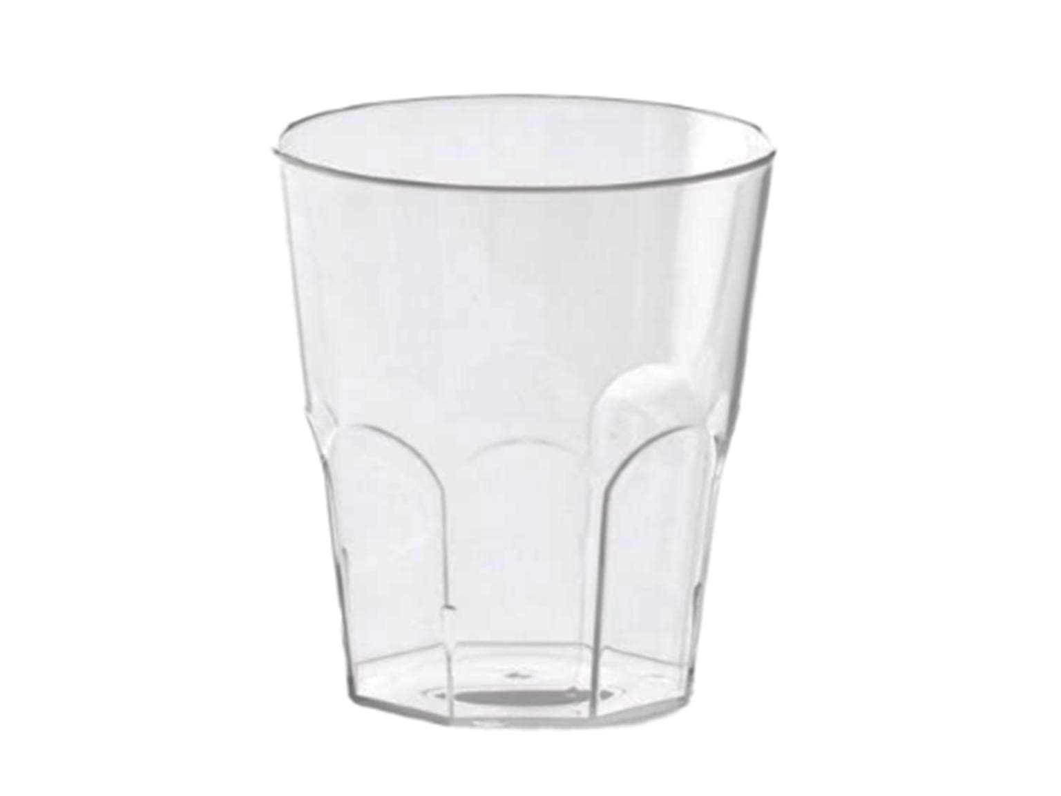 Trinkbecher aus Kunststoff, 2 dl  Ø 77 mm, Höhe 104 mm, transparent