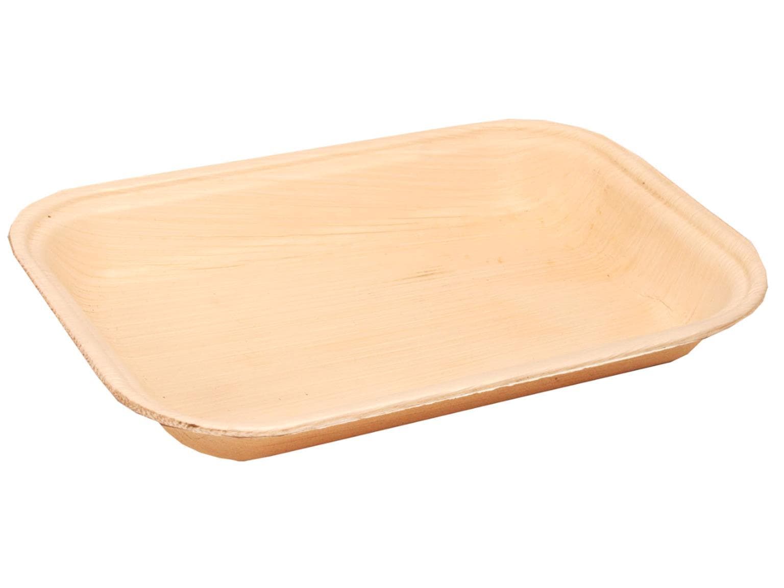 Palmblatt Teller rechteckig, 14 x 19.8 cm, 2.3 cm tief