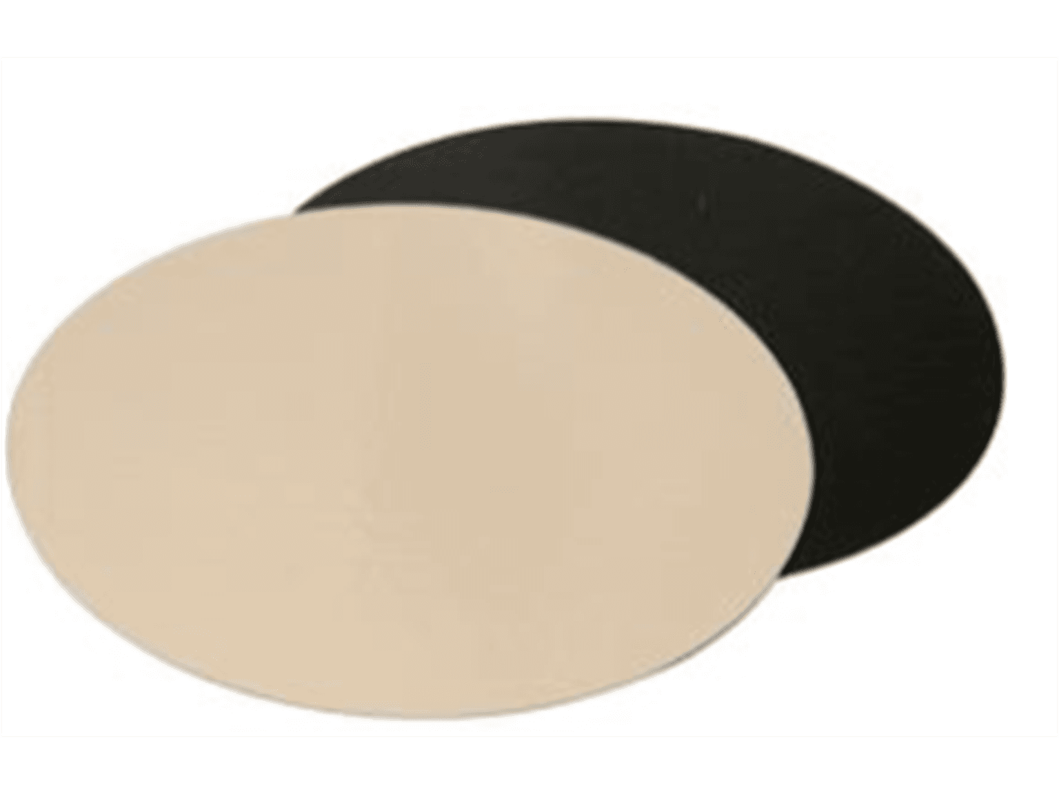 Goldkartonscheiben ø 36 cm rund, Rückseite schwarz