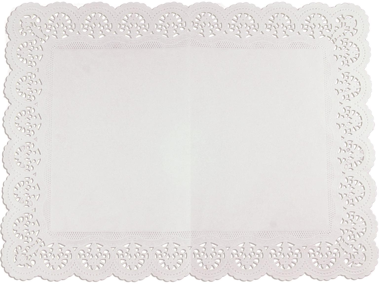 Tortenspitzen 15 x 24 cm rechteckig, hochweiss