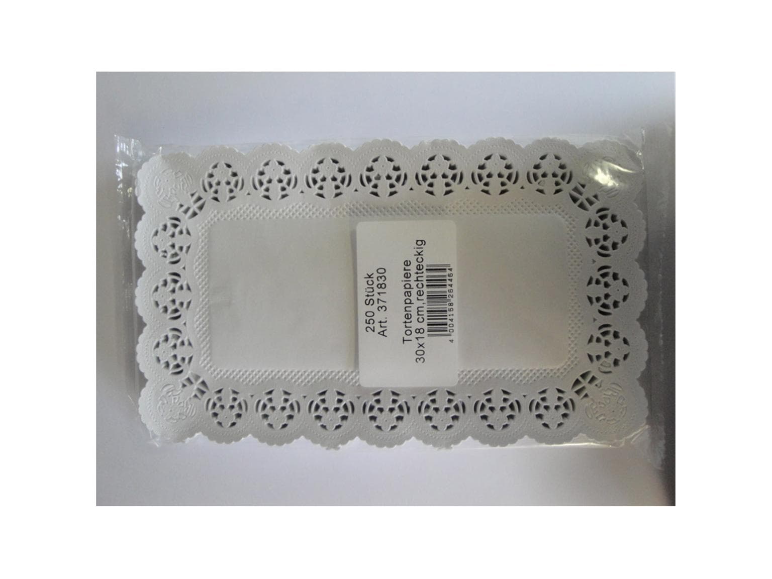 Tortenspitzen 26 x 34 cm rechteckig, hochweiss