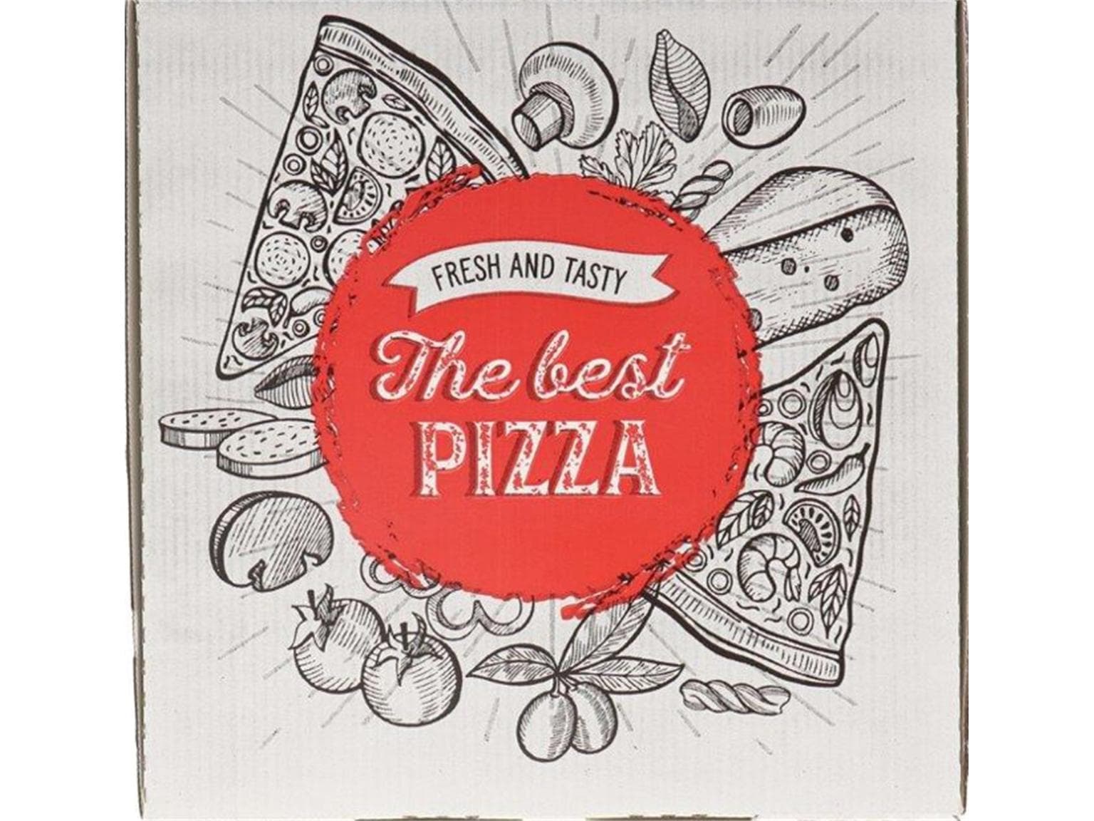 Pizzakarton 29 x 29 x 3 cm Qualität Kraft 1209, Neutraldruck