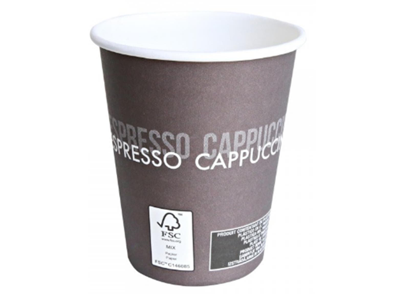 Trinkbecher "to go" 1.0 dl,  Pappe/PE, FSC®-zertifiziert, Ø 6.2 cm, einwandig,