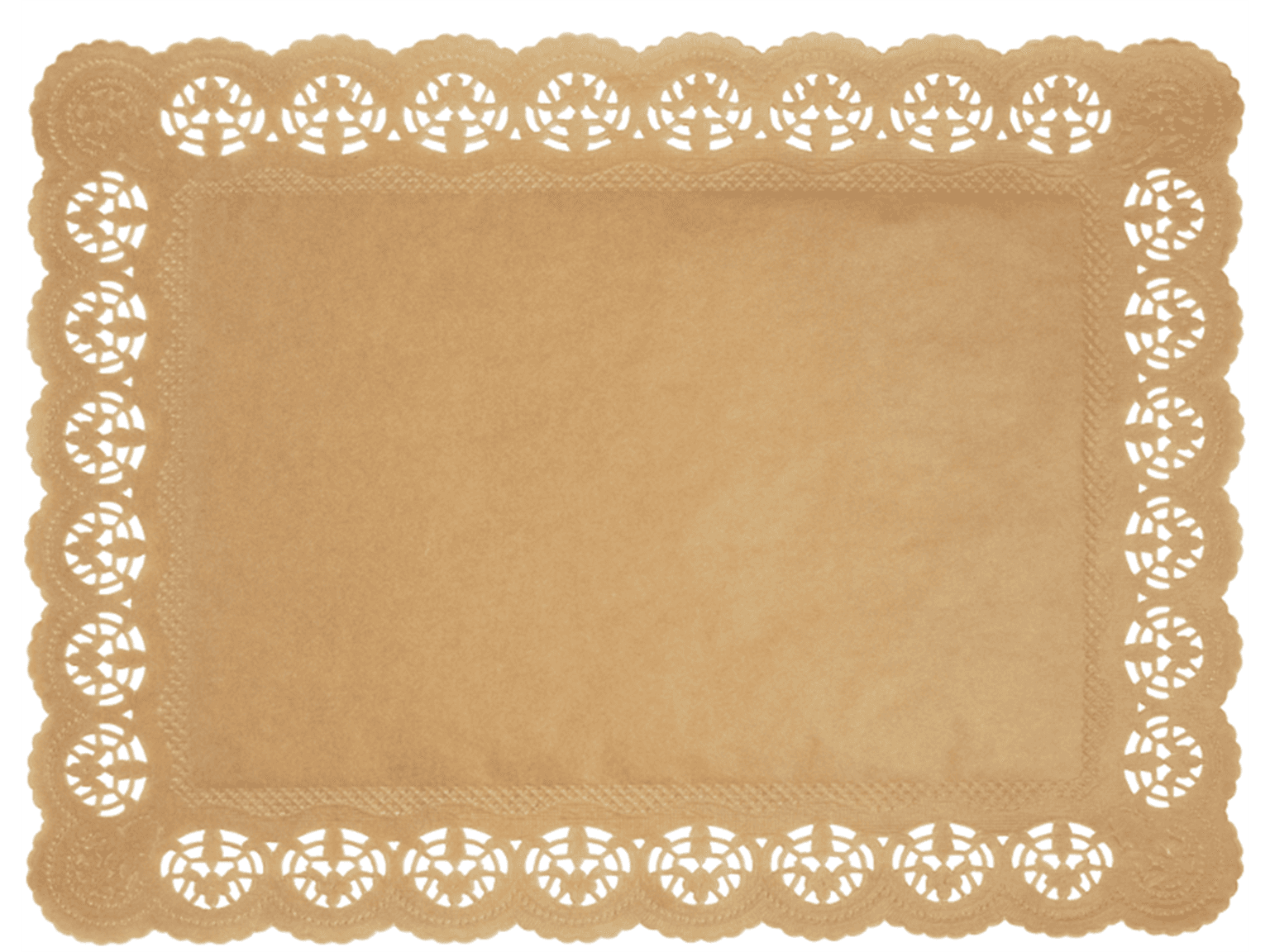 Tortenspitzen 40 x 30 cm, eckig, braun, unbedruckt, unbeschichtet