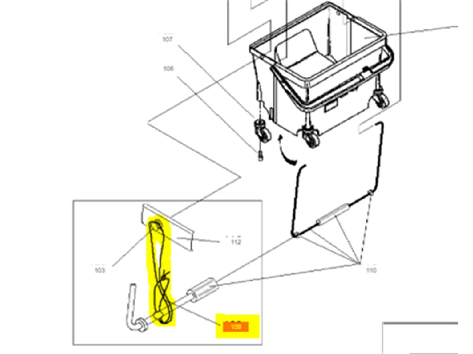 Zuggummi für TASKI opti mop 30