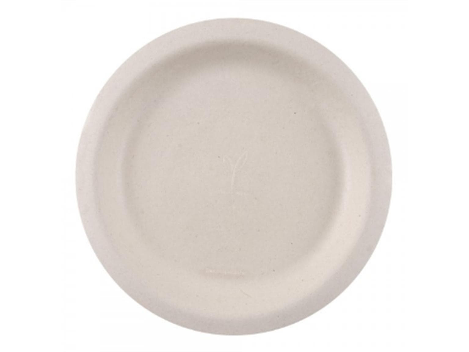 Teller aus Bagasse rund, ø 17.5 cm natur